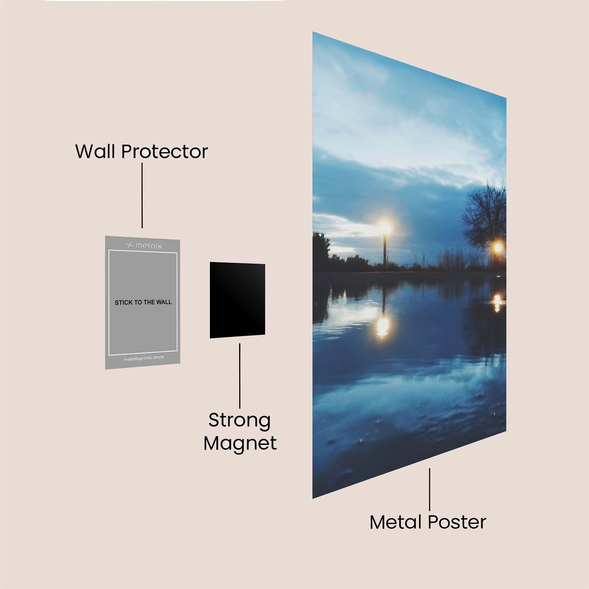 Sunset Serenity Safe Wall Magnetic / M