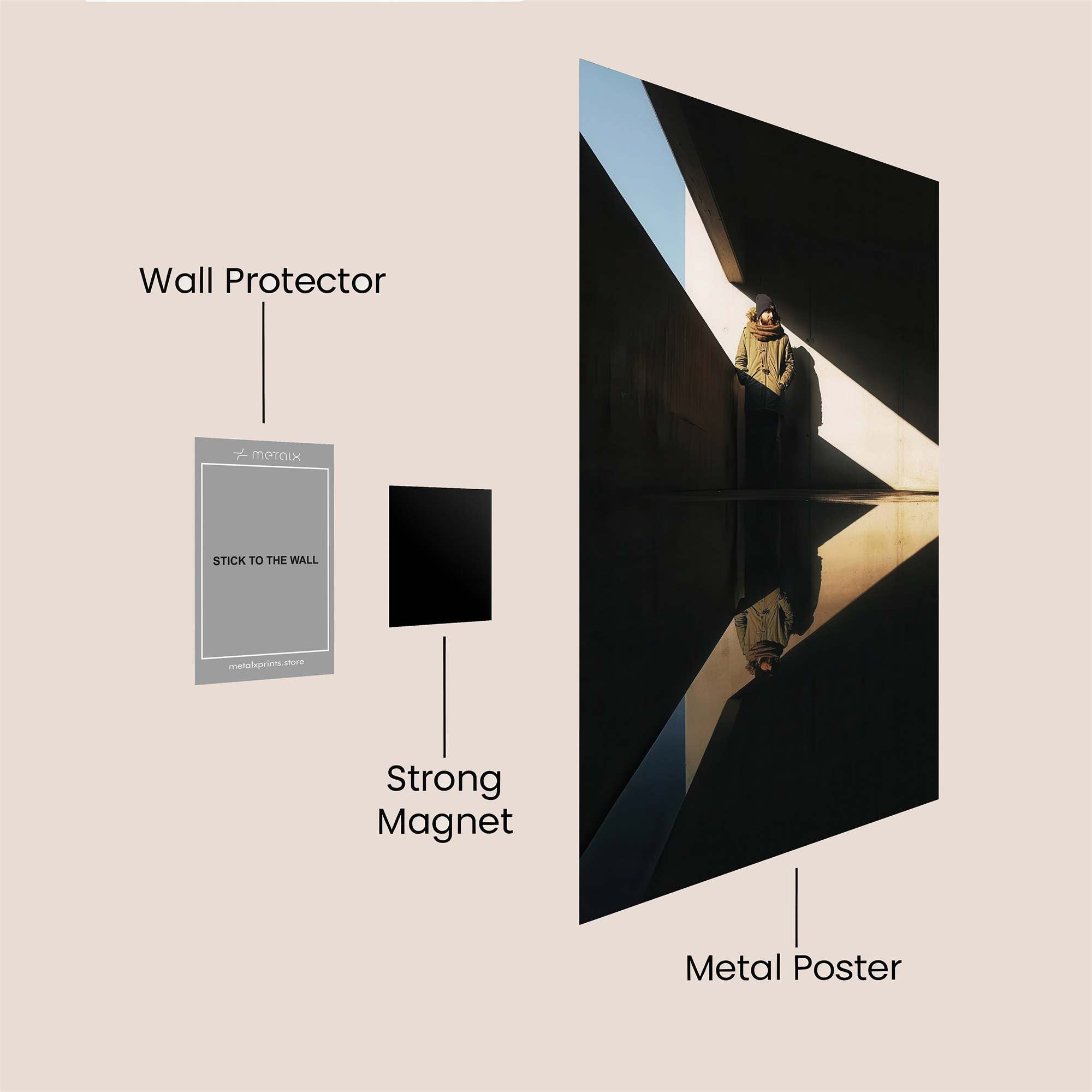 Shadowed Solitude Safe Wall Magnetic / M