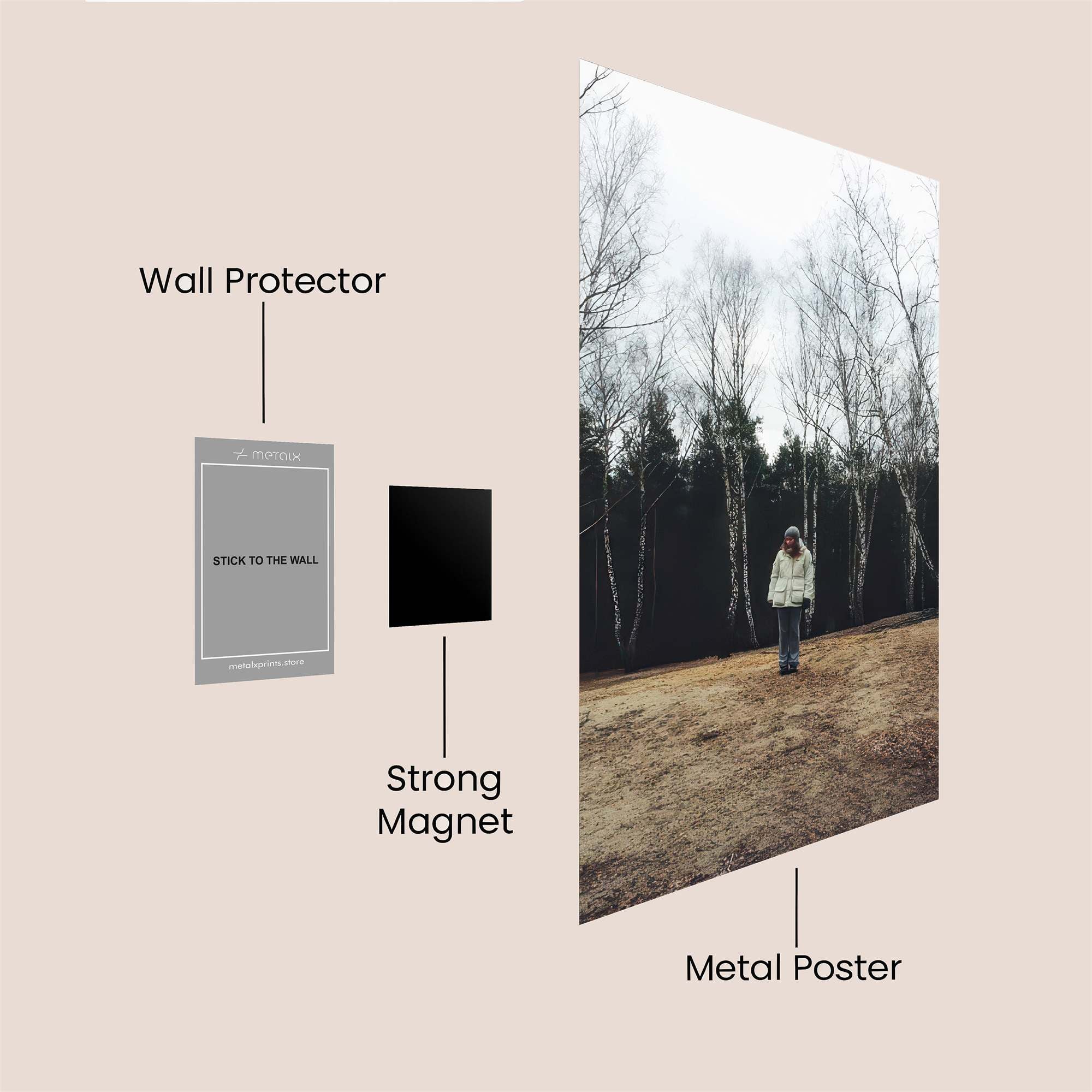 Forest Solitude Safe Wall Magnetic / M