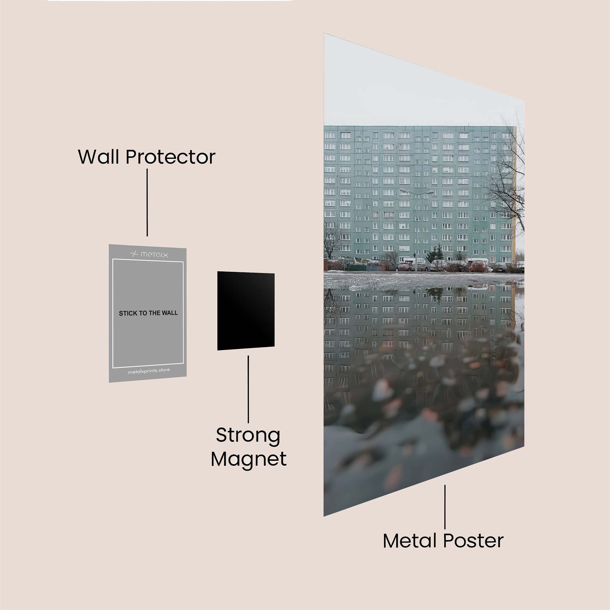 Apartment Reflection Safe Wall Magnetic / M