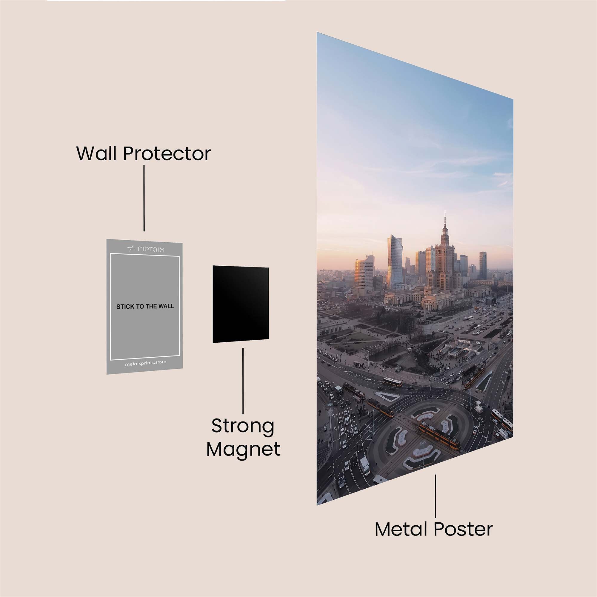 Warsaw Dawn Safe Wall Magnetic / M