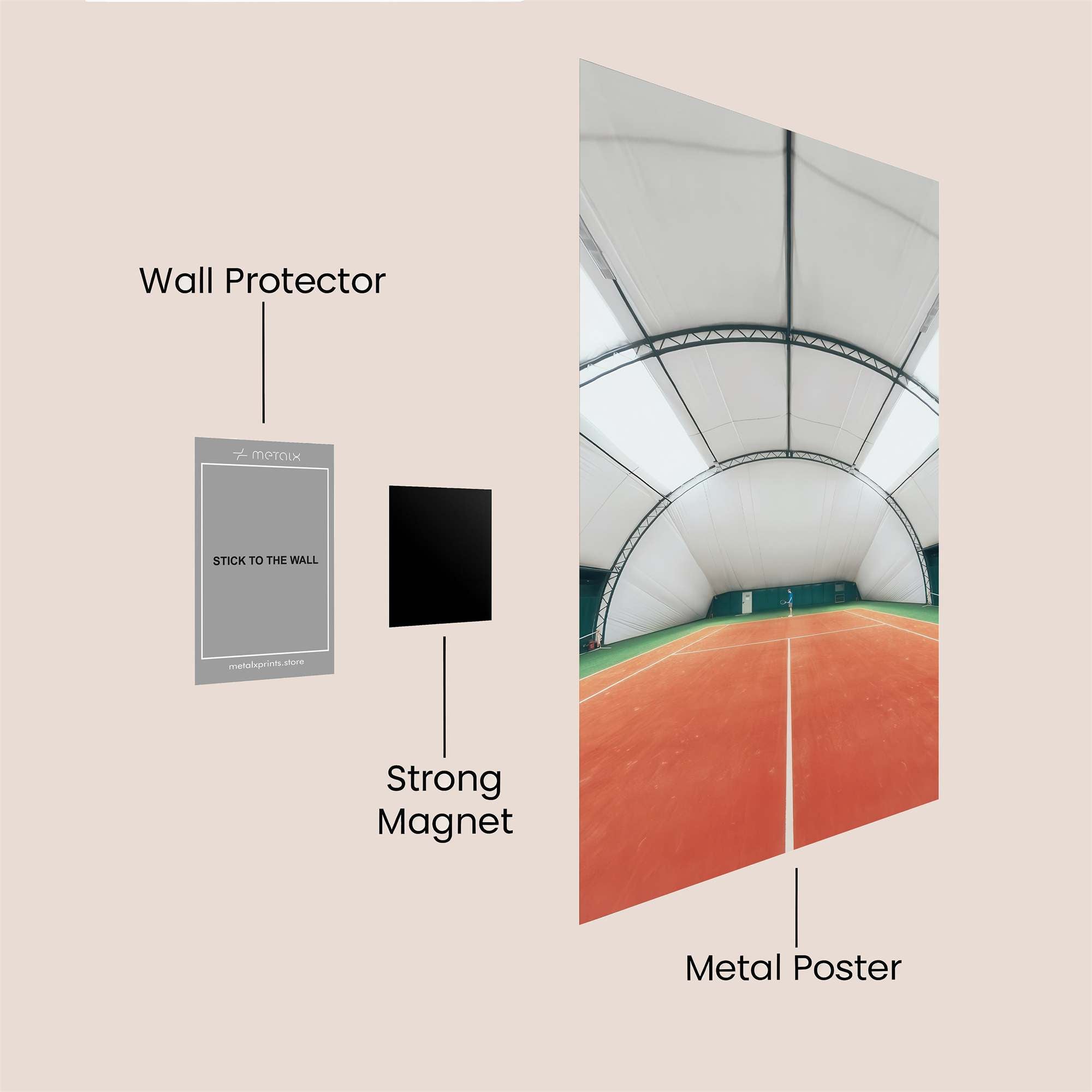 Tennis Tranquil Safe Wall Magnetic / M