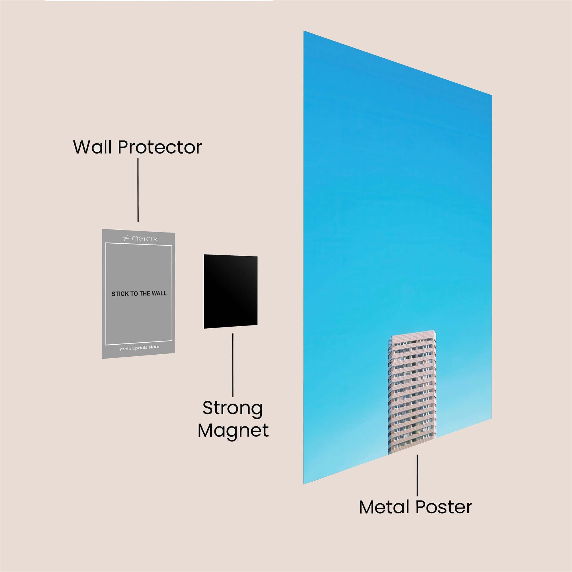 Skyscraper Serenity Safe Wall Magnetic / M
