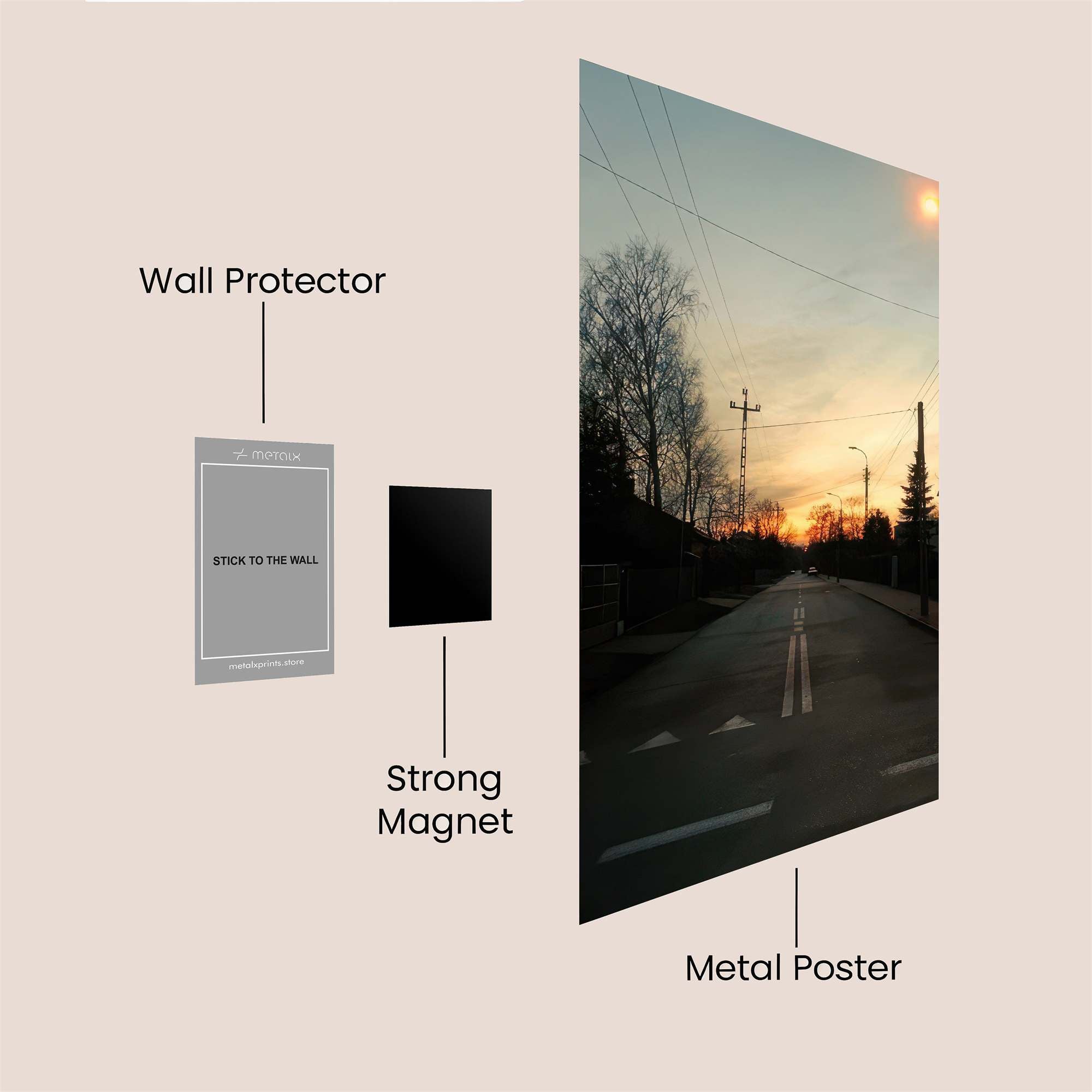 Sunset Serenity Safe Wall Magnetic / M