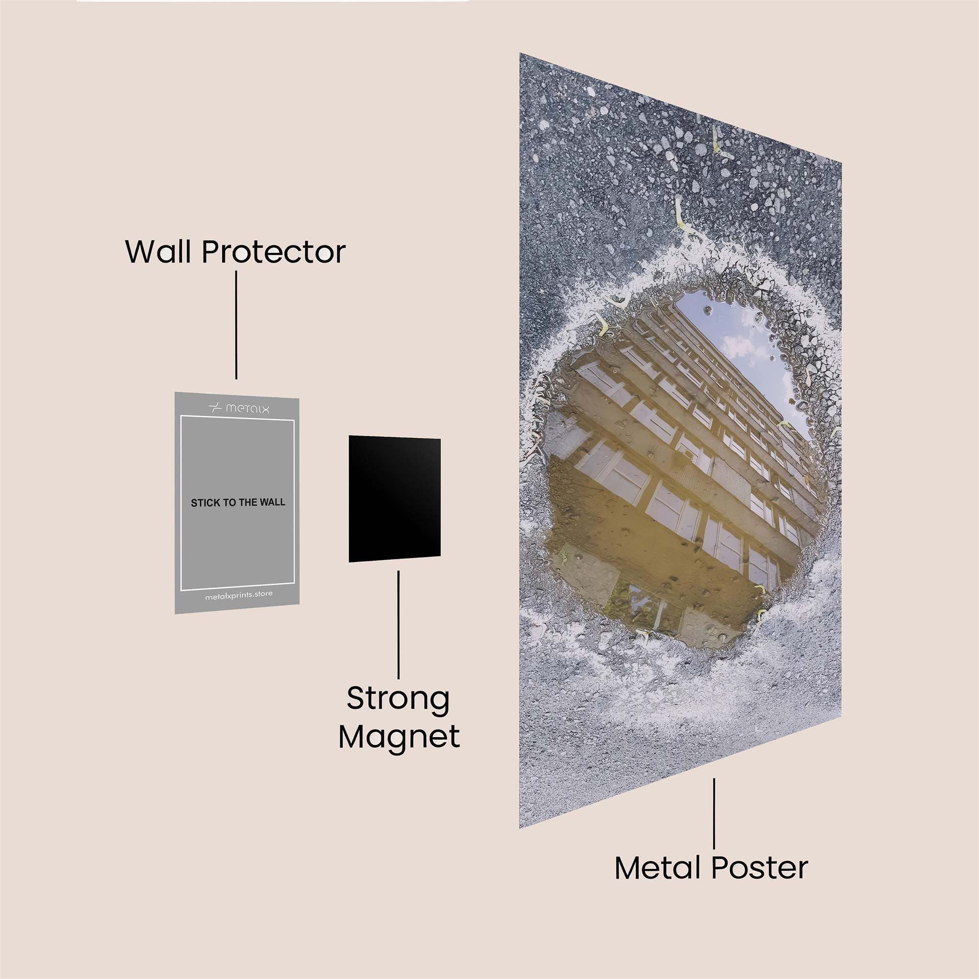 Building Reflection Safe Wall Magnetic / M
