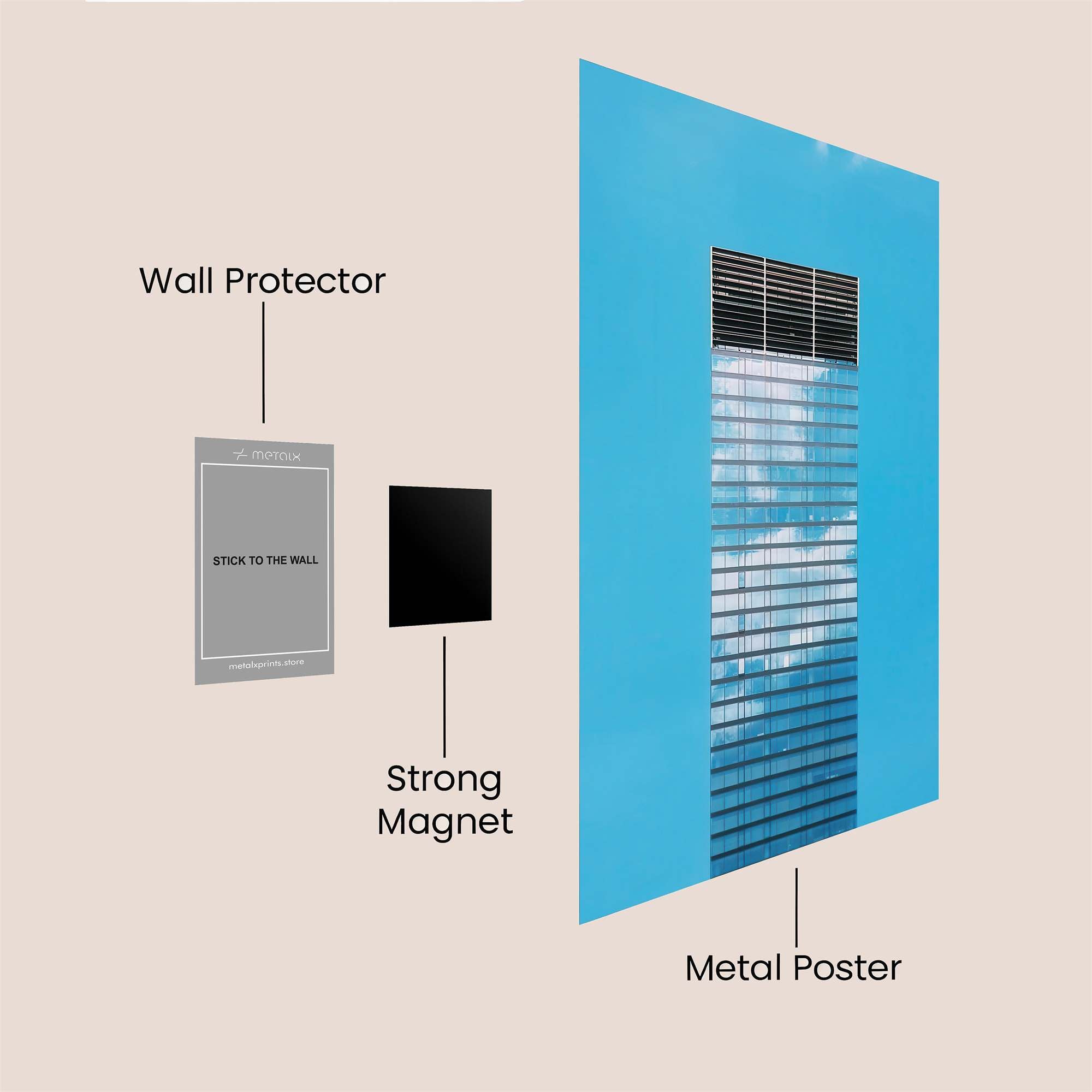 Skyscraper Serenity Safe Wall Magnetic / M