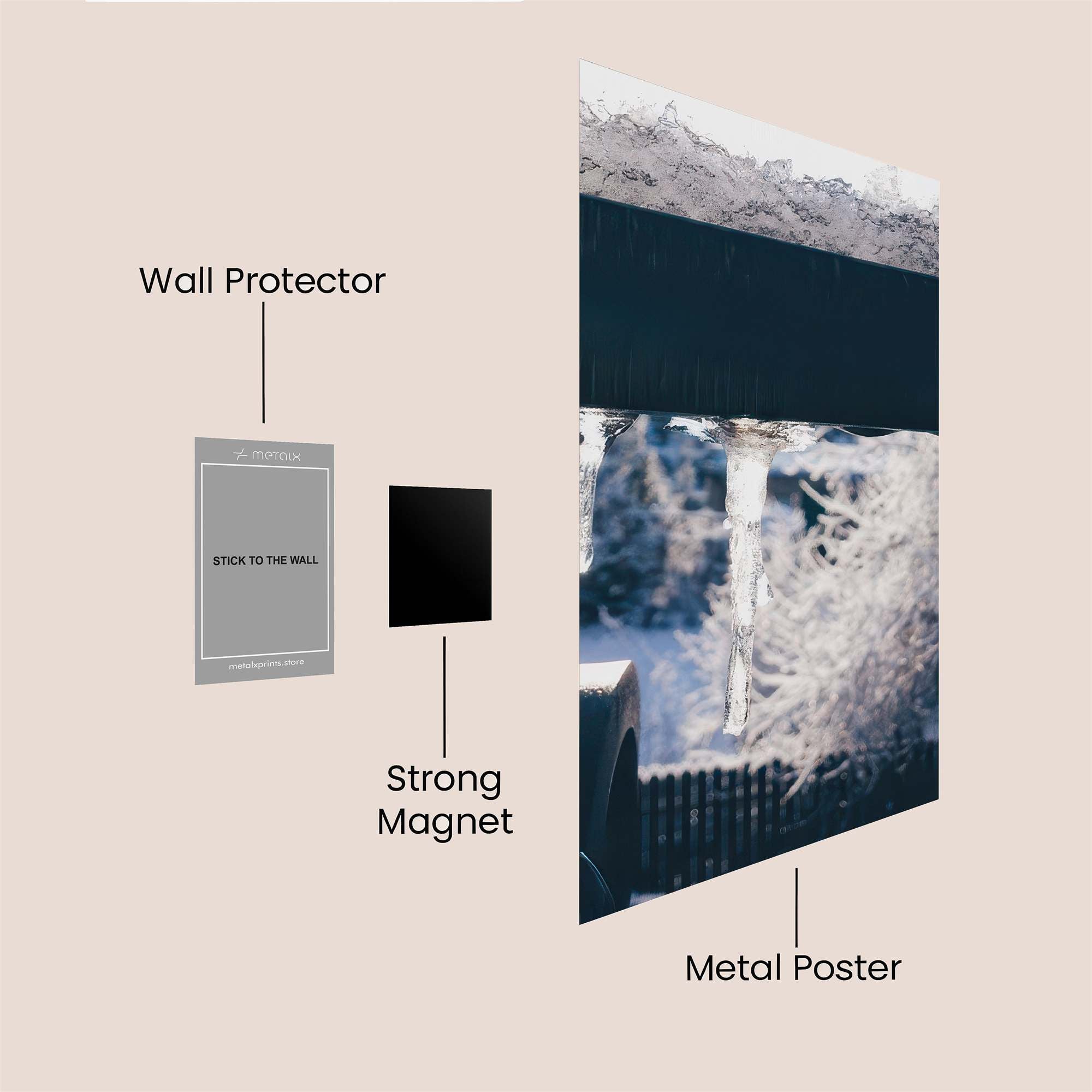 Icicle Serenity Safe Wall Magnetic / M
