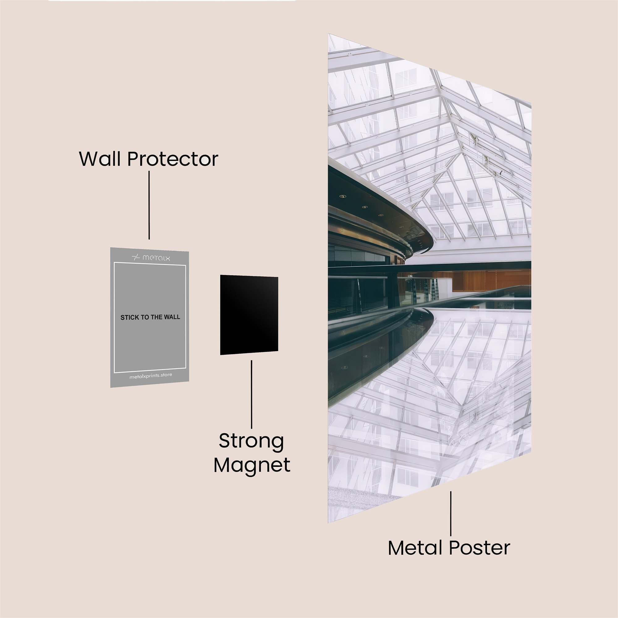 Glass Serenity Safe Wall Magnetic / M
