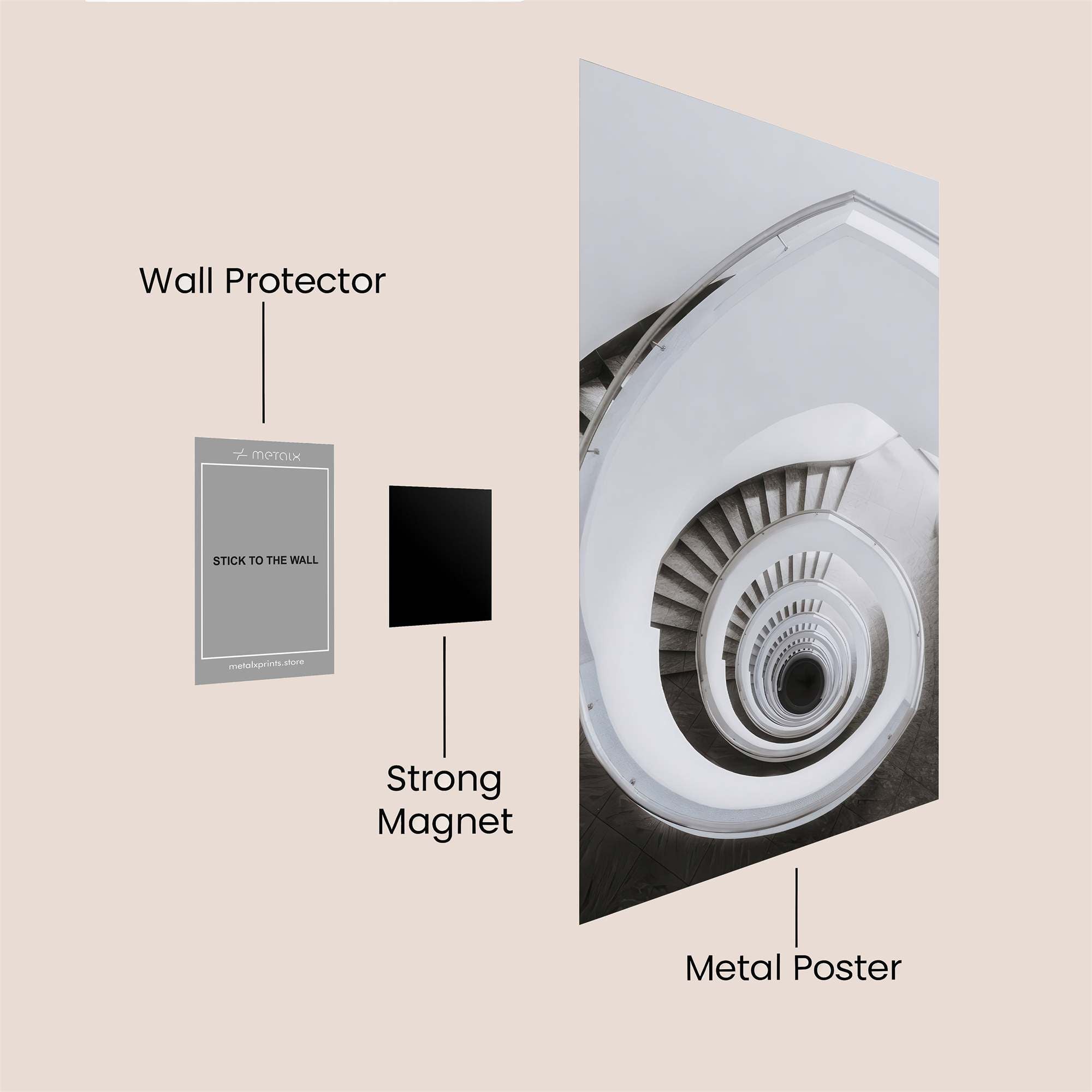 Spiral Serenity Safe Wall Magnetic / M