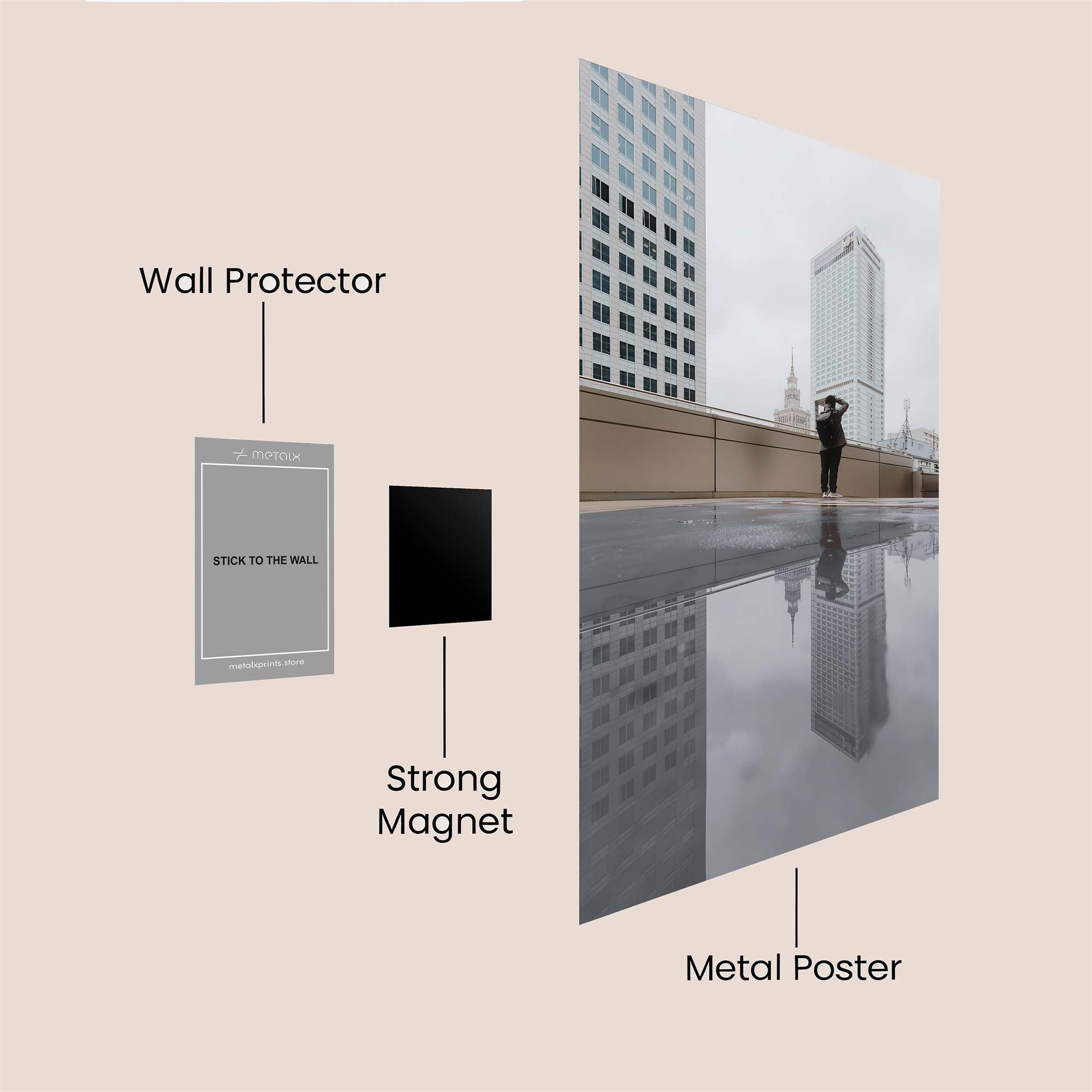 City Reflection Safe Wall Magnetic / M