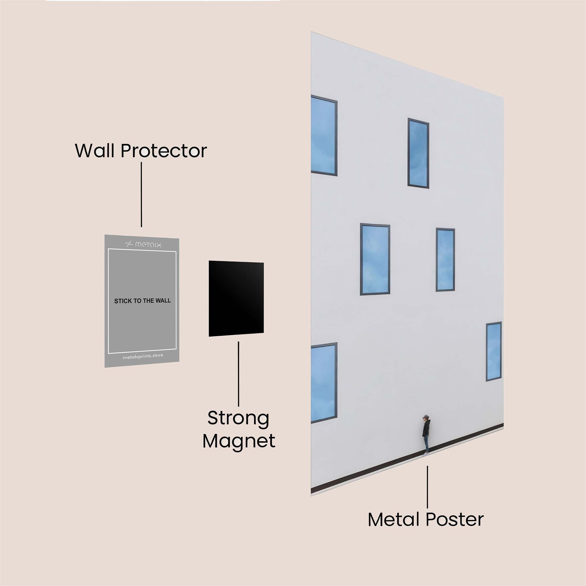 Windows Whimsy Safe Wall Magnetic / M