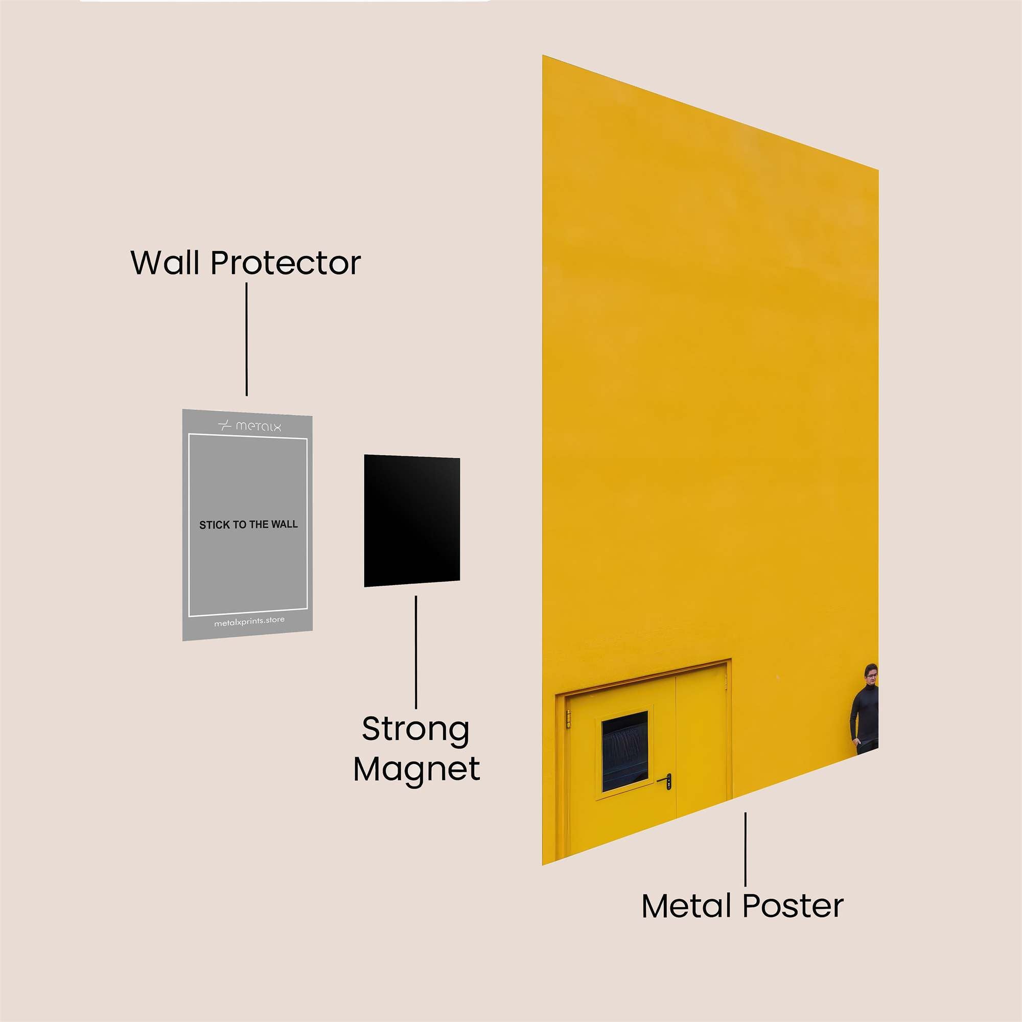 Yellow Solitude Safe Wall Magnetic / M