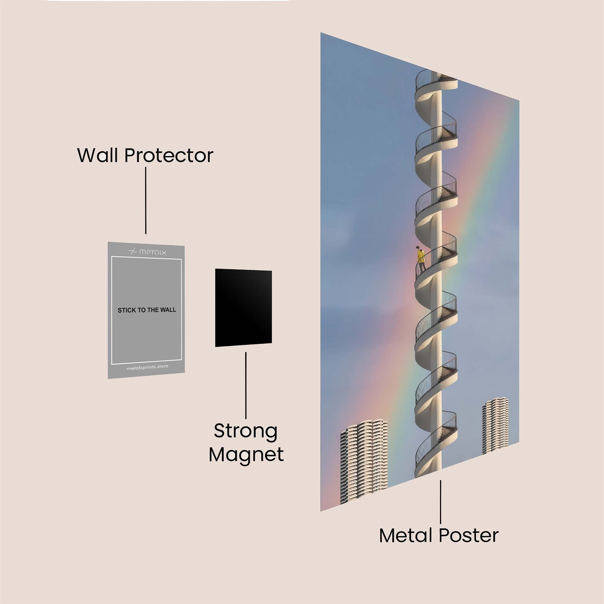 Rainbow Ascent Safe Wall Magnetic / M