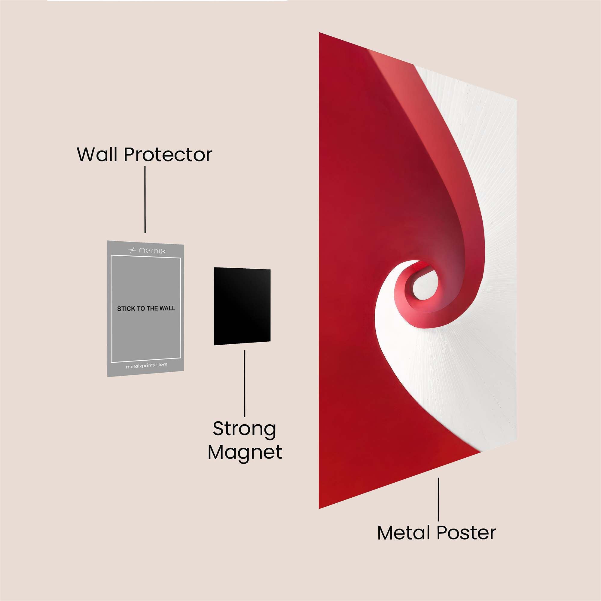 Spiral Serenity Safe Wall Magnetic / M