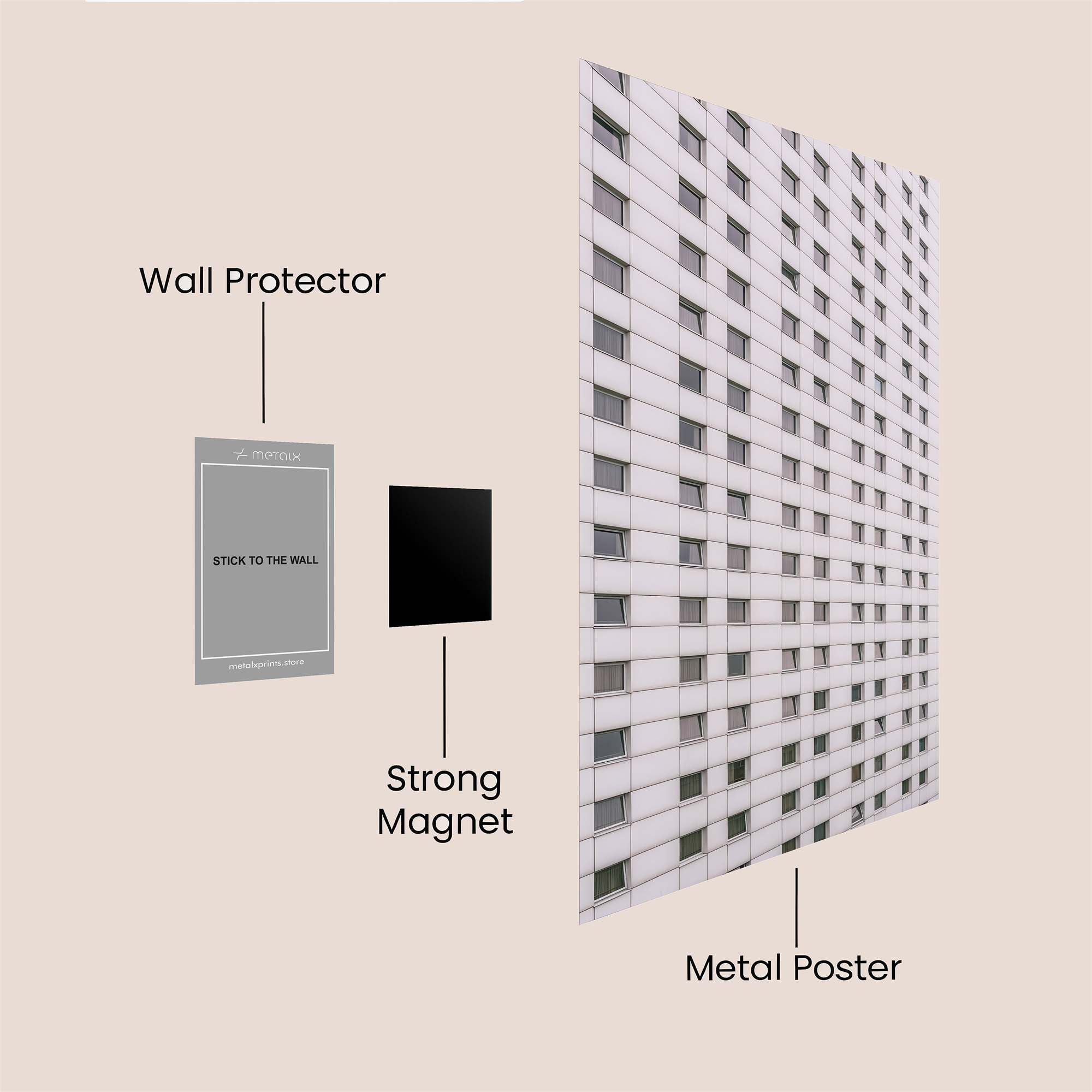 Grid Monotony Safe Wall Magnetic / M