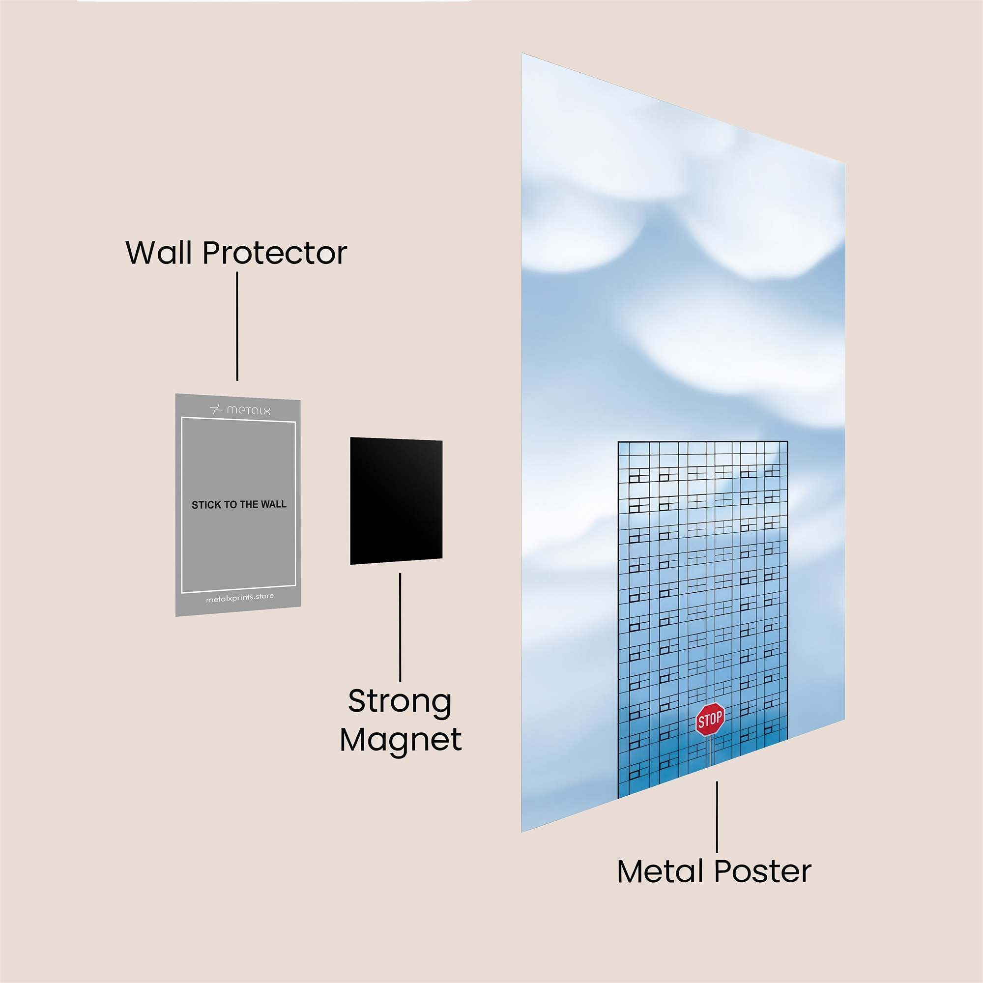 Skyscraper Serenity Safe Wall Magnetic / M