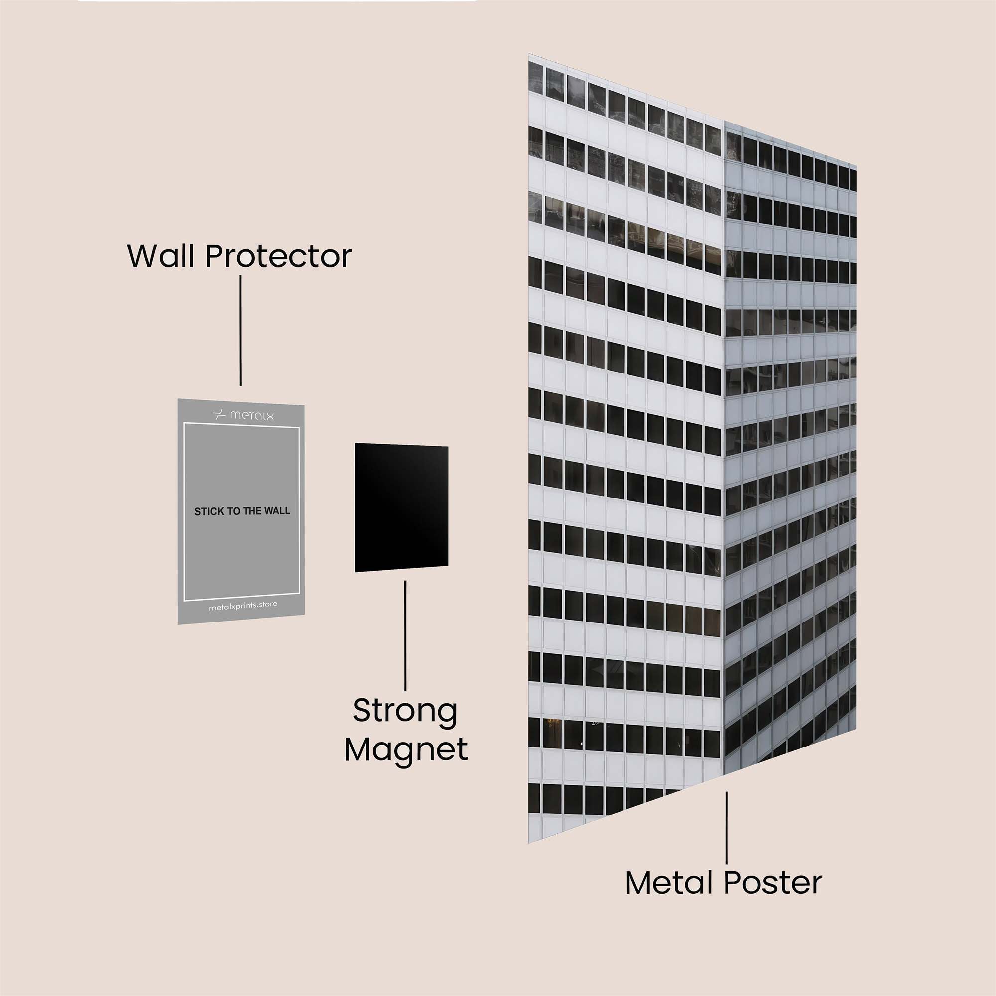 Skyscraper Serenity Safe Wall Magnetic / M
