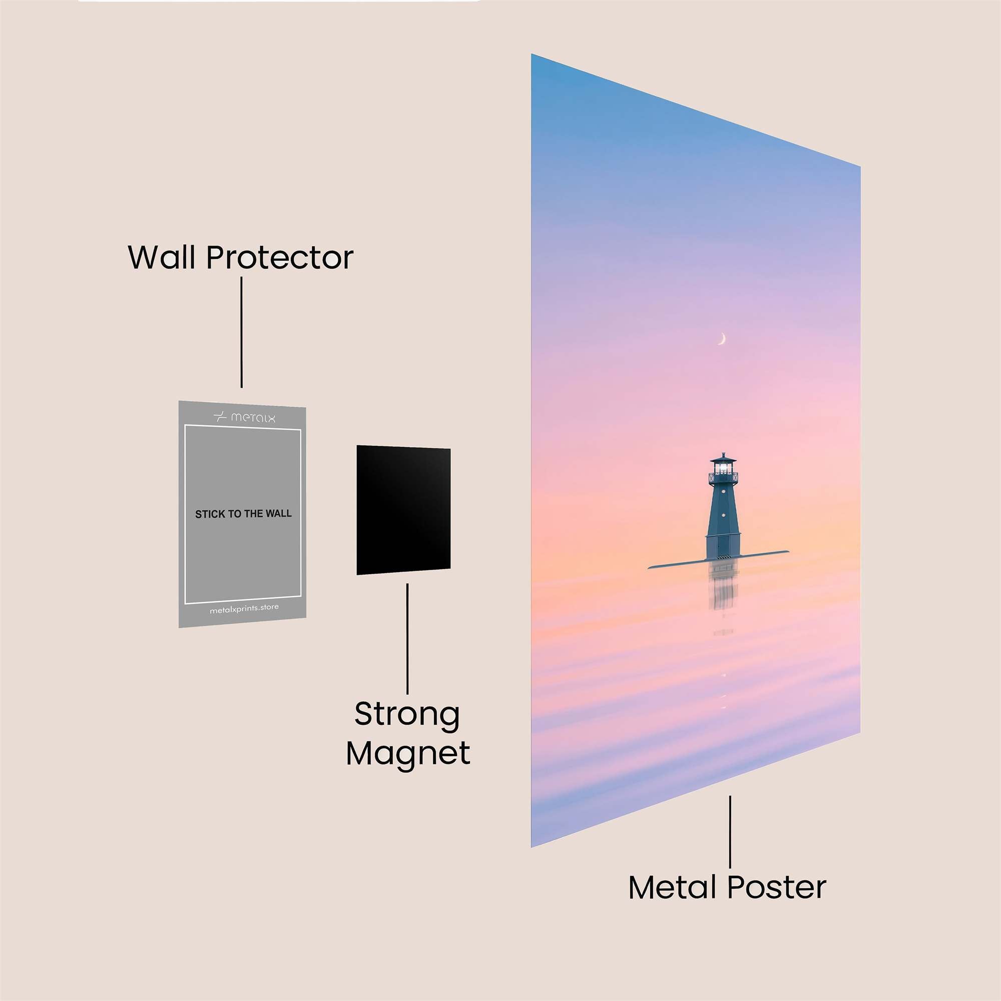 Lighthouse Serenity Safe Wall Magnetic / M