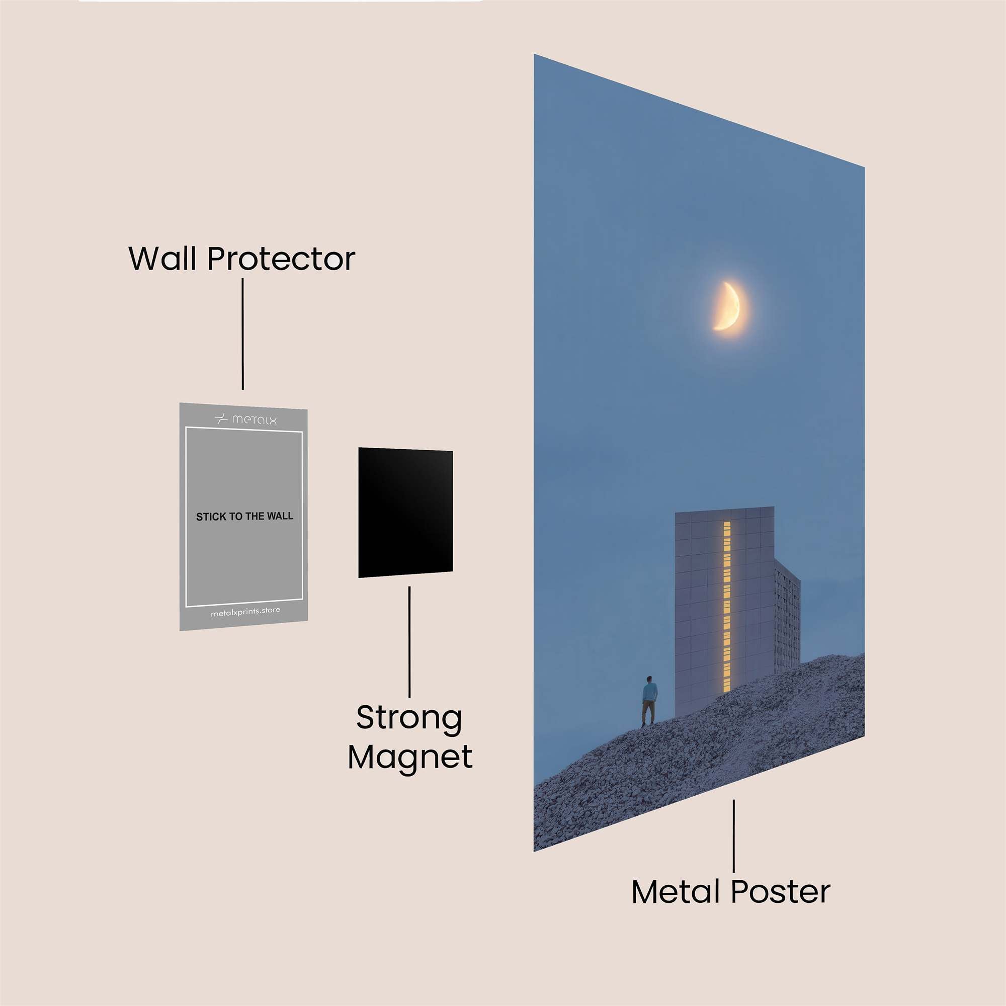 Moonlit Solitude Safe Wall Magnetic / M