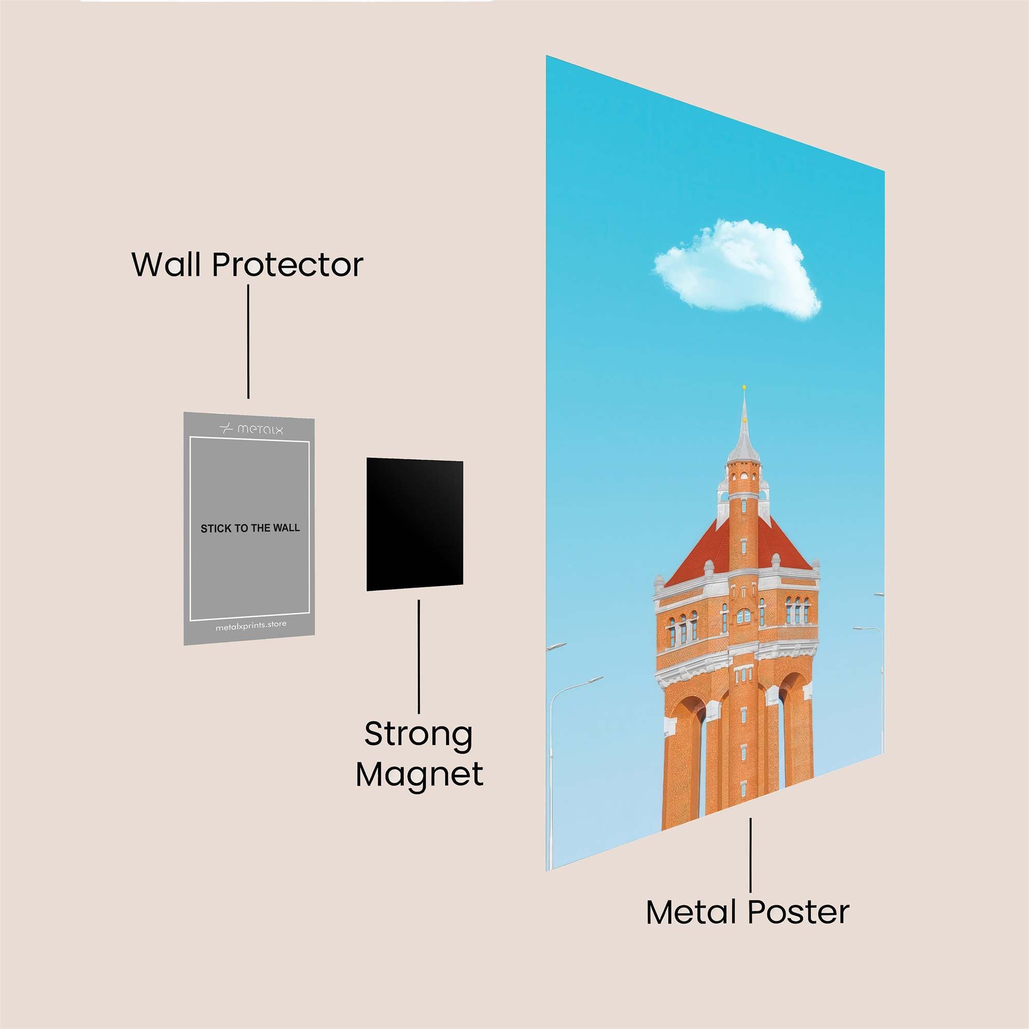 Tower Whimsy Safe Wall Magnetic / M