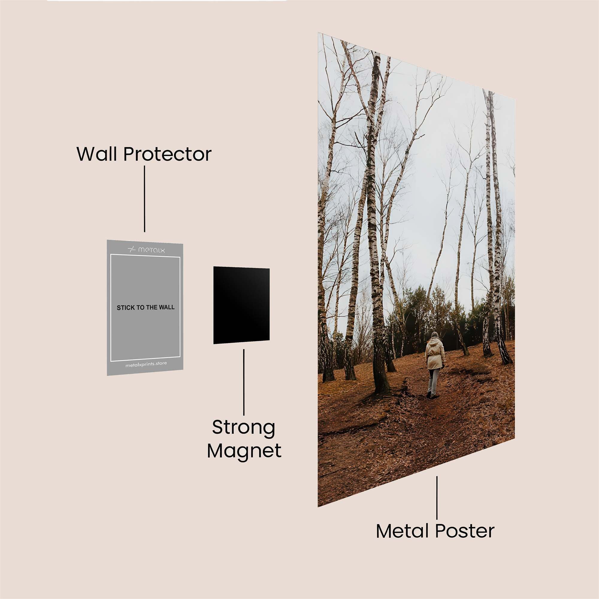 Birch Solitude Safe Wall Magnetic / M