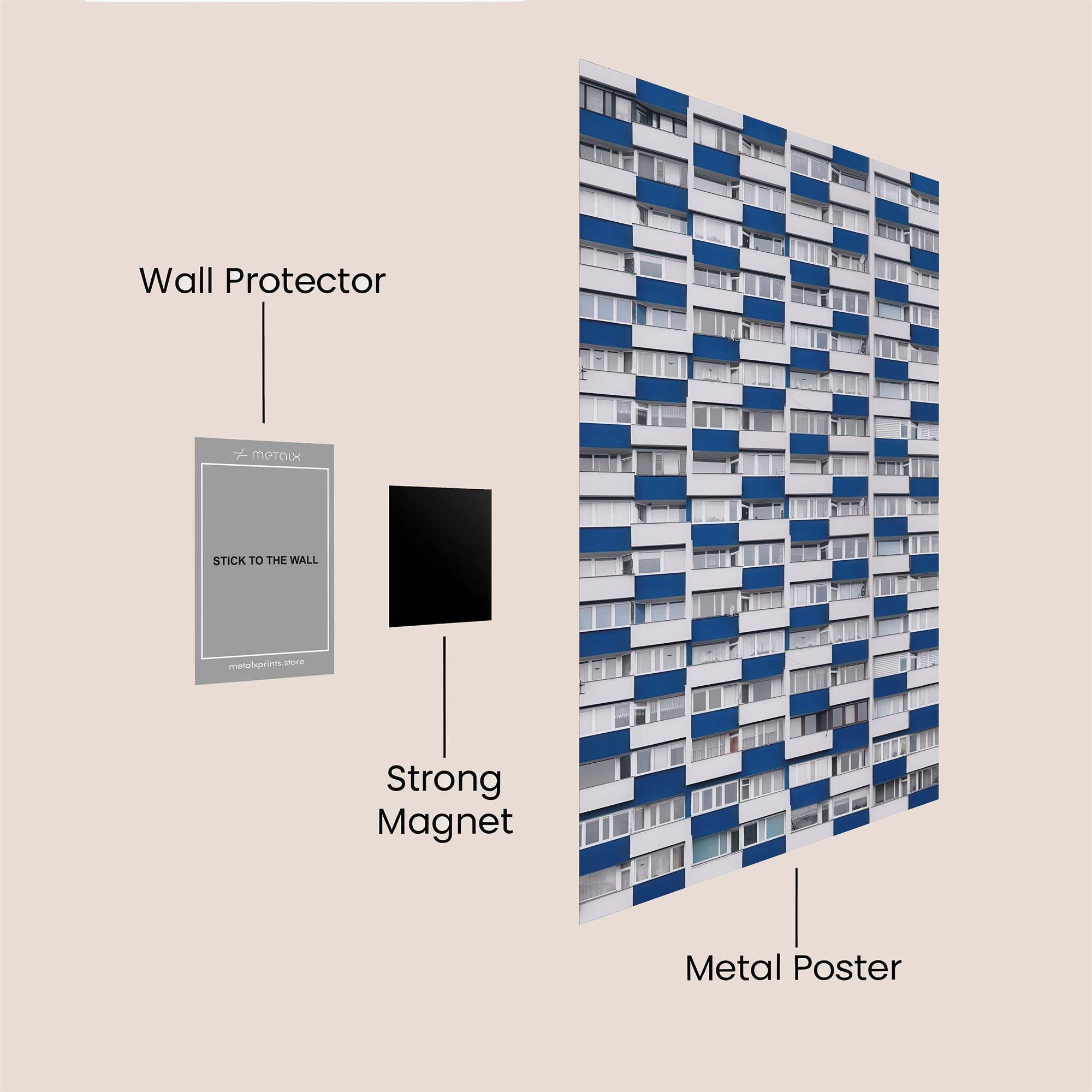 Checkerboard Calm Safe Wall Magnetic / M