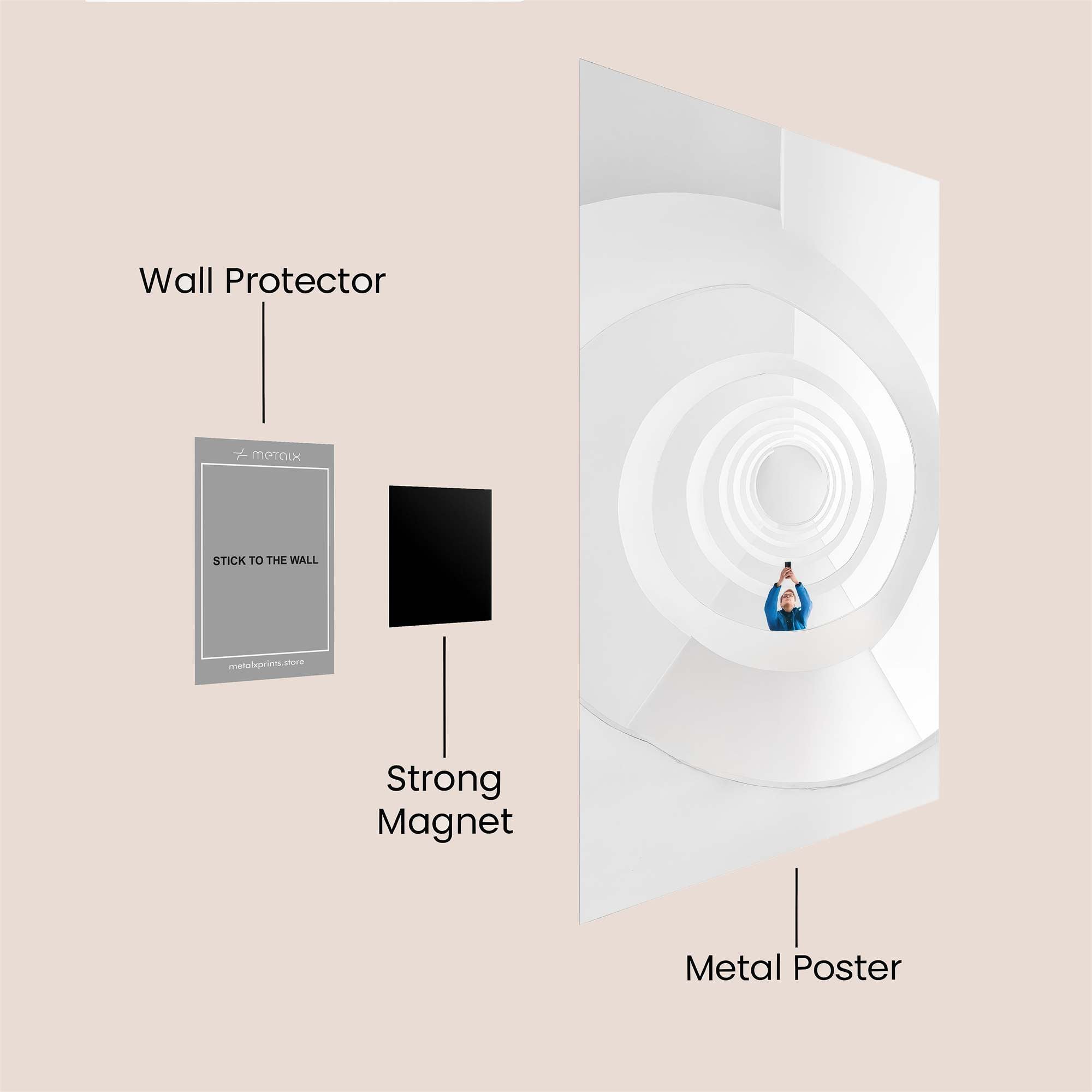 Spiral Serenity Safe Wall Magnetic / M