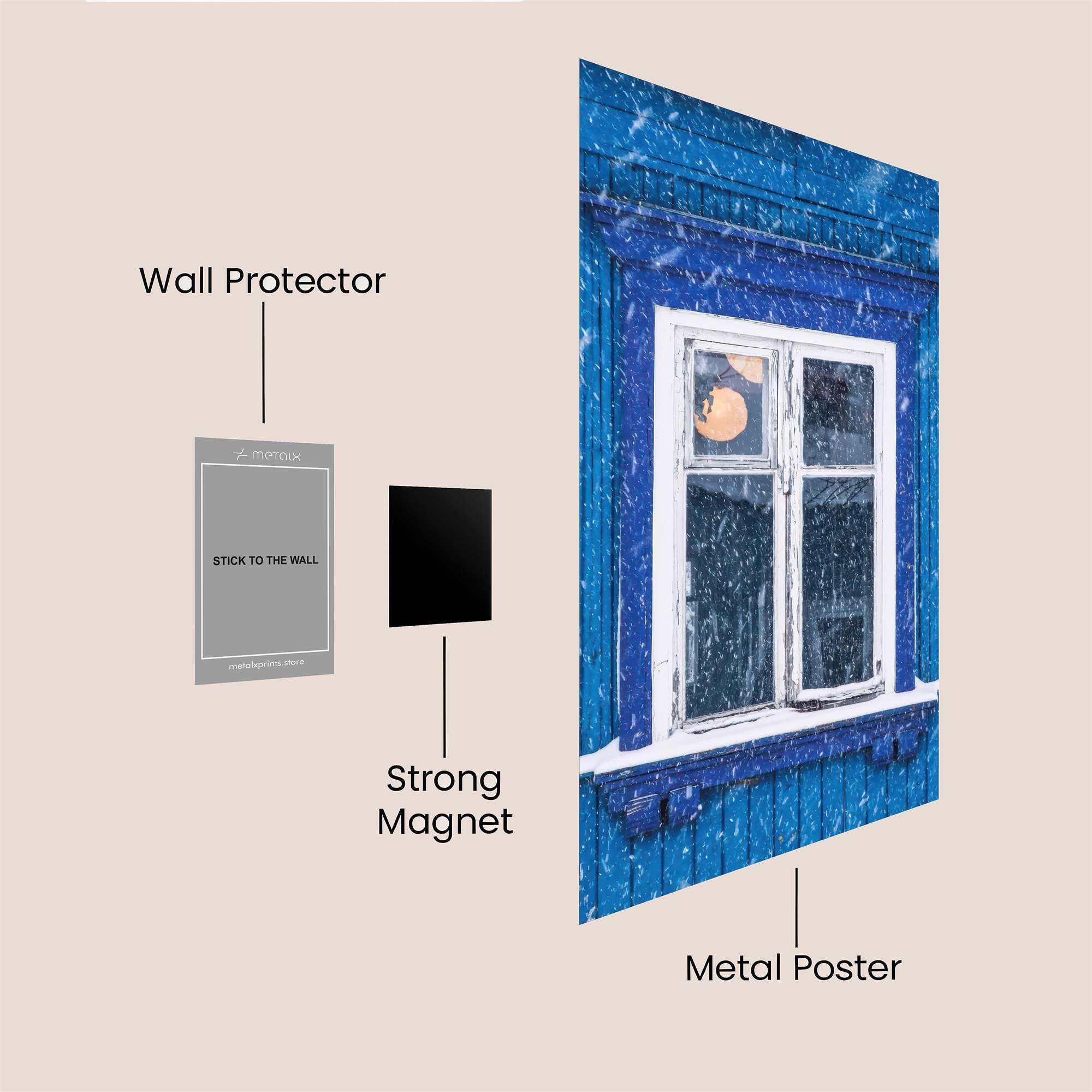 Snowy Serenity Safe Wall Magnetic / M