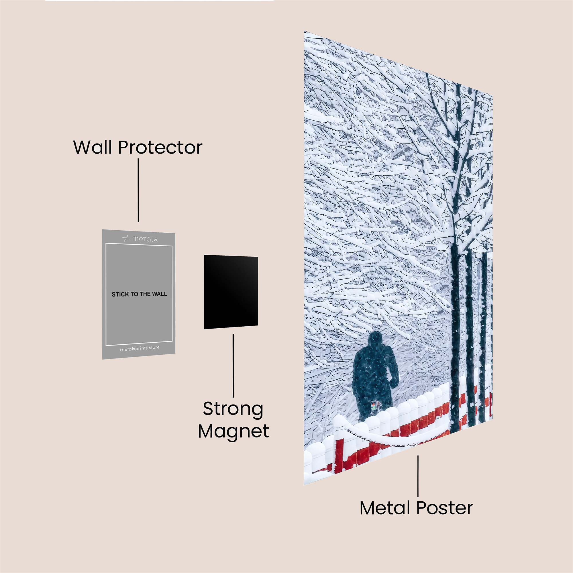 Snowbound Solitude Safe Wall Magnetic / M