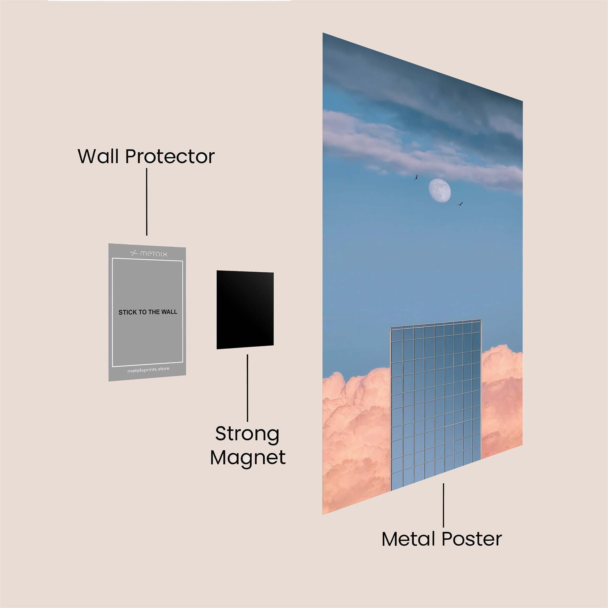 Moonlit Tower Safe Wall Magnetic / M