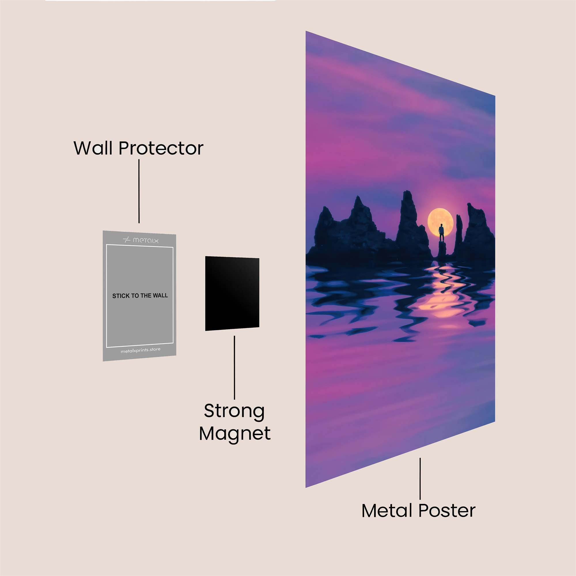 Moonlit Tranquil Safe Wall Magnetic / M