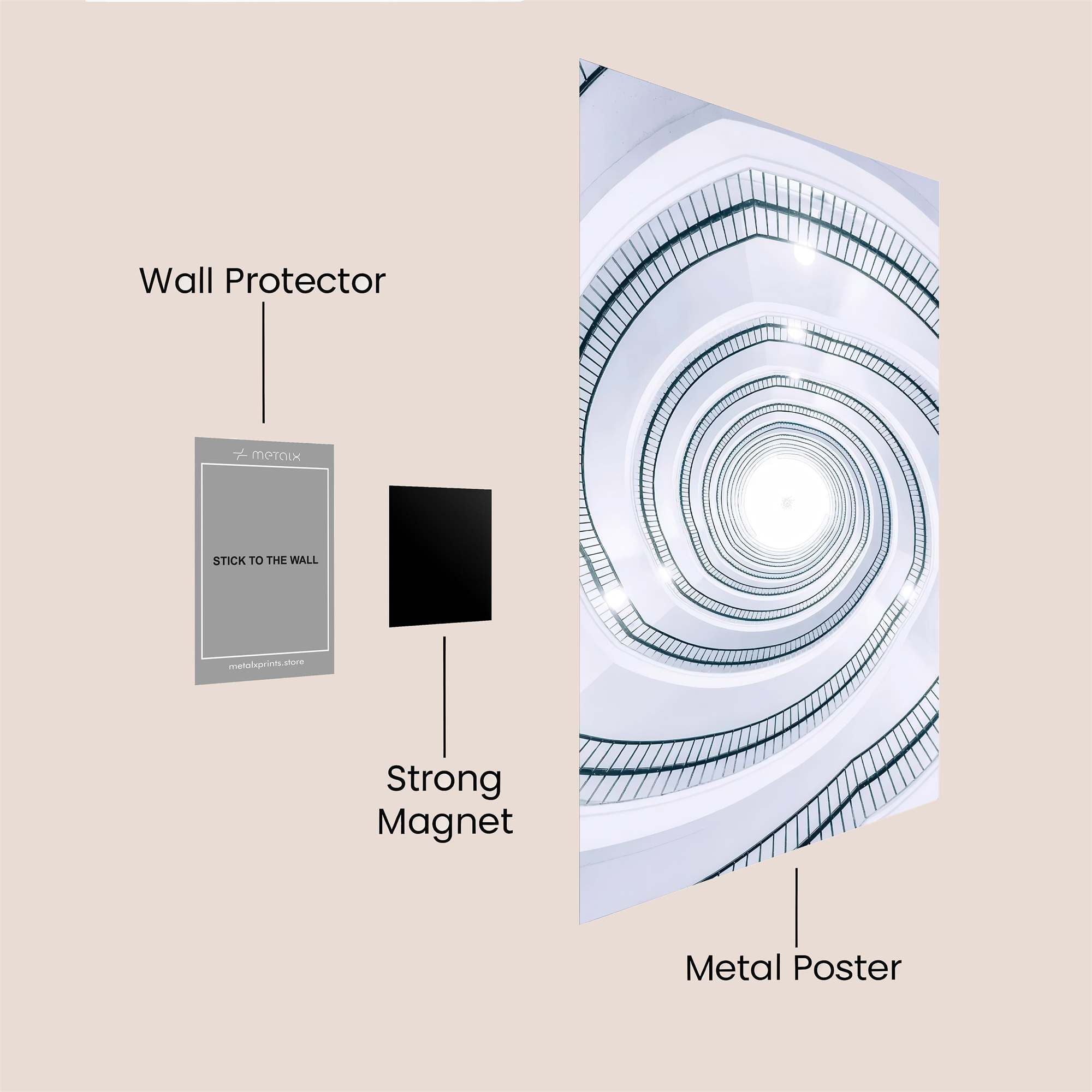 Spiral Serenity Safe Wall Magnetic / M