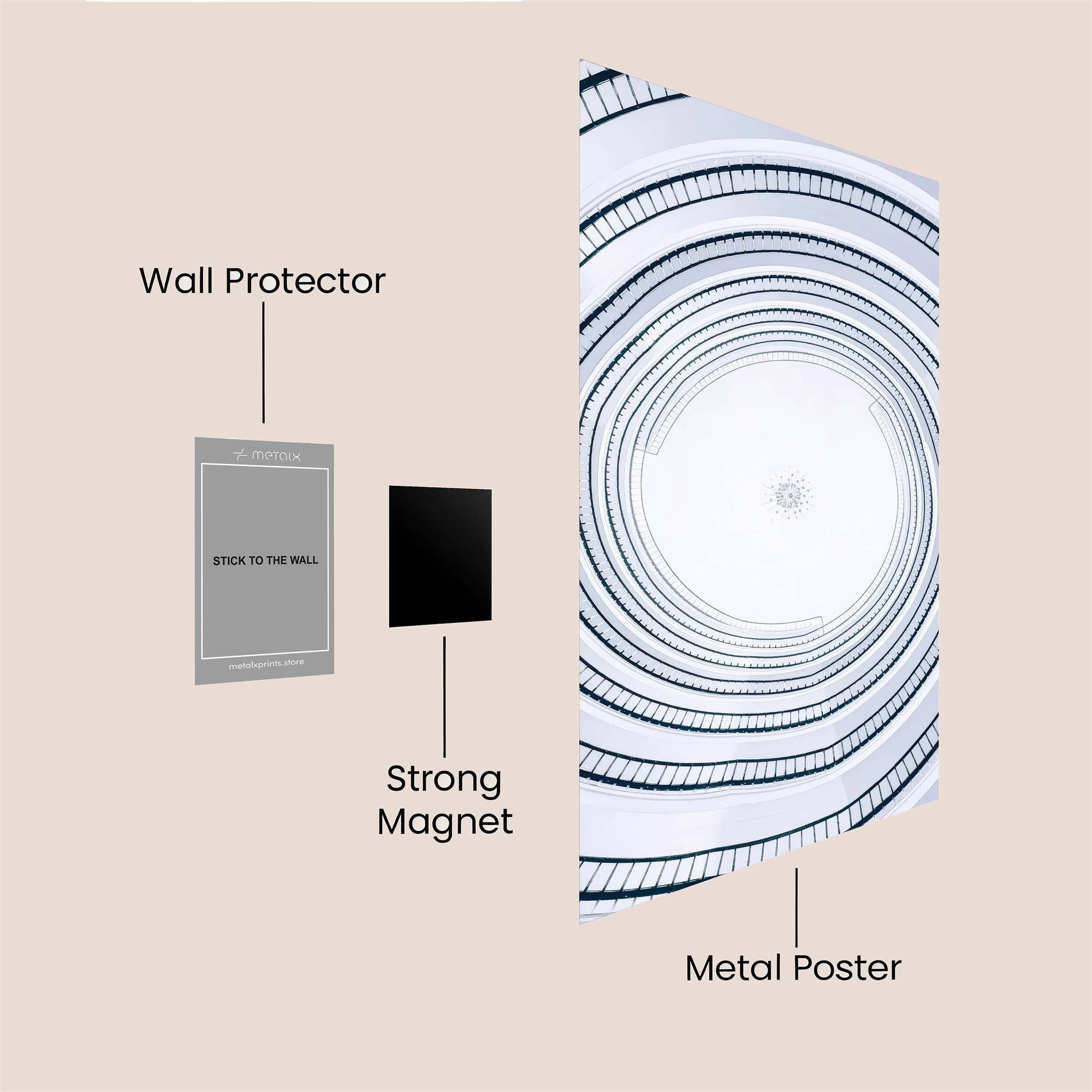 Spiral Serenity Safe Wall Magnetic / M