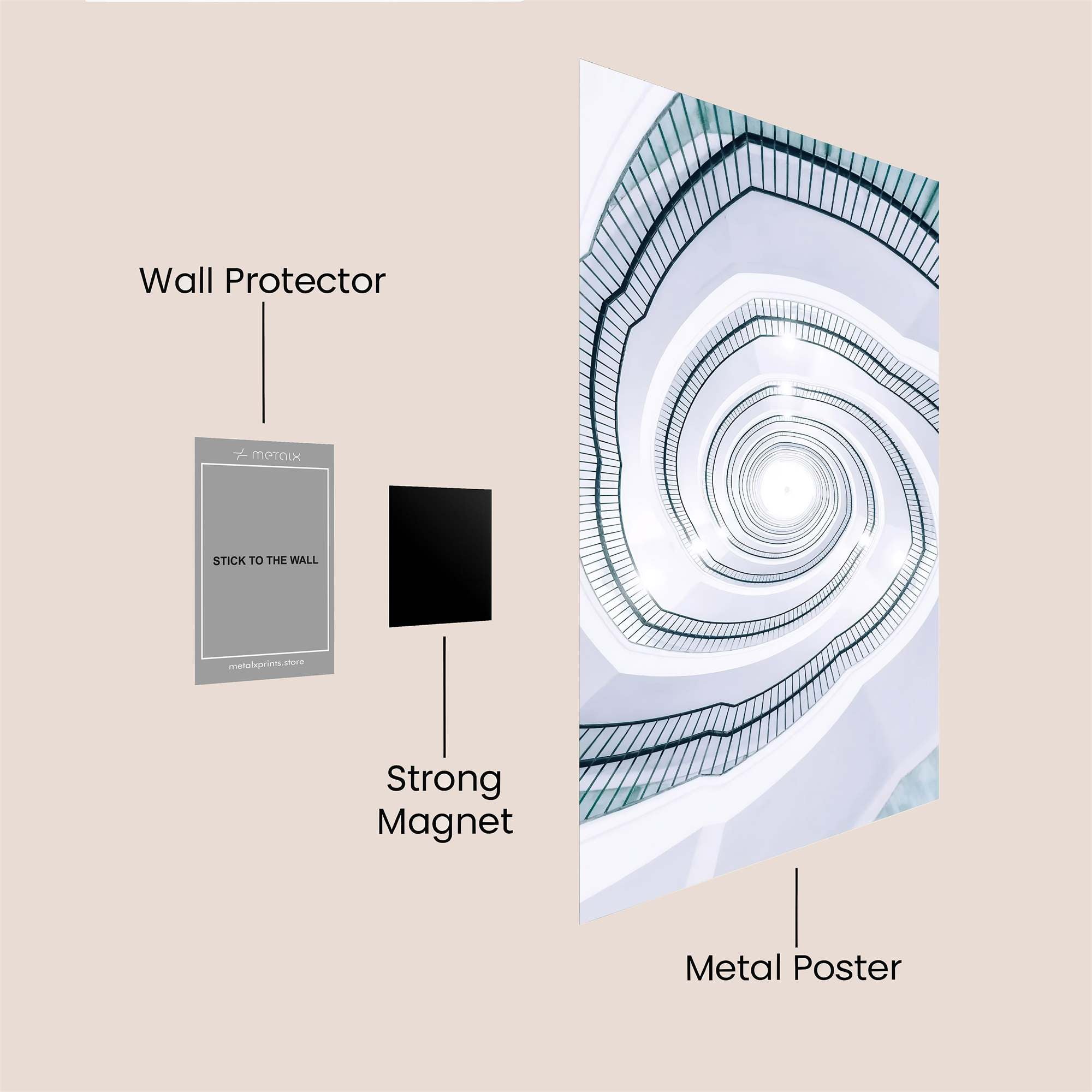 Spiral Serenity Safe Wall Magnetic / M