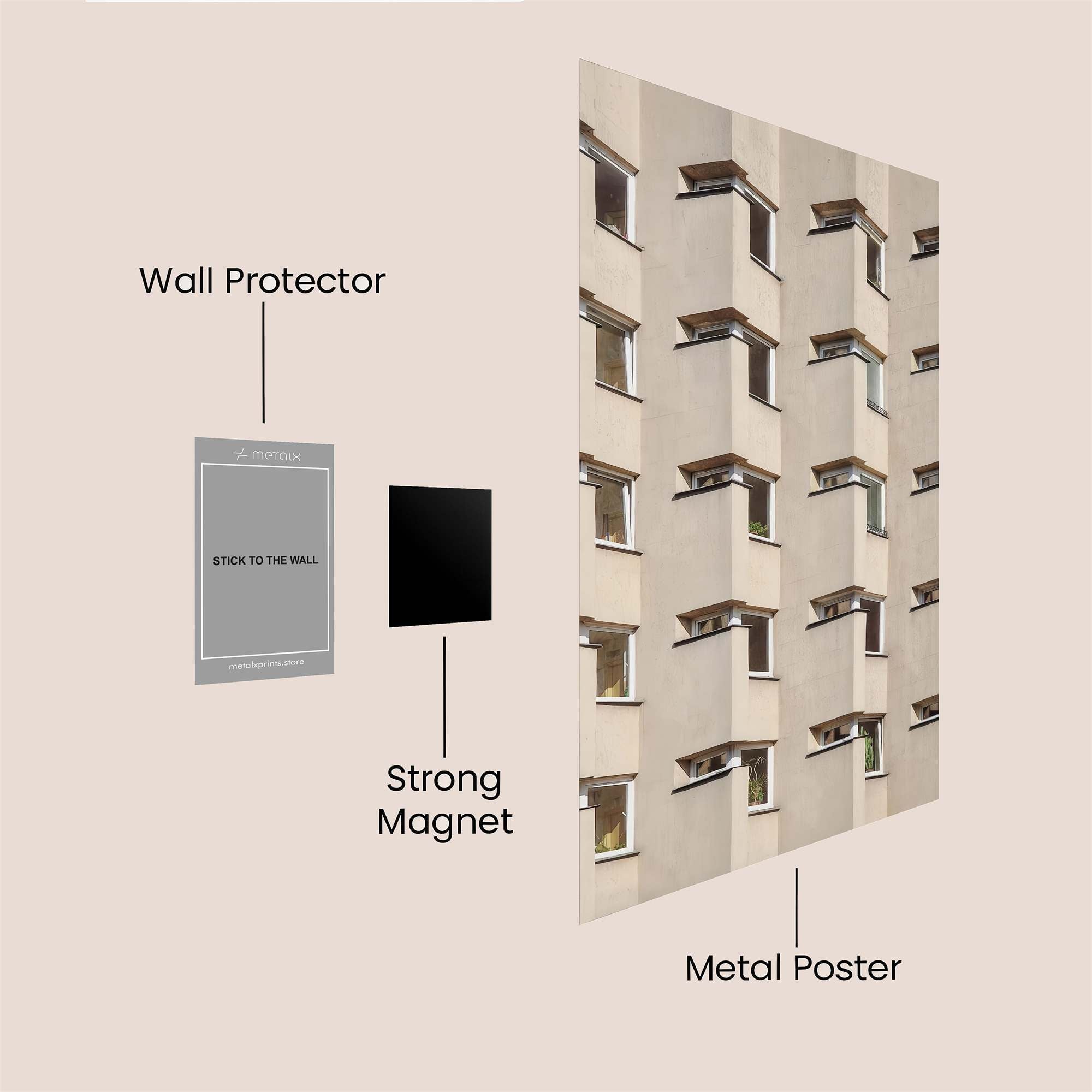 Grid Solitude Safe Wall Magnetic / M