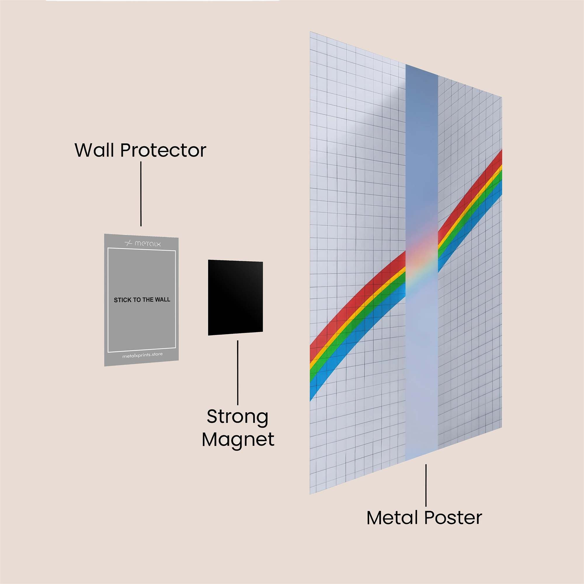 Rainbow Serenity Safe Wall Magnetic / M