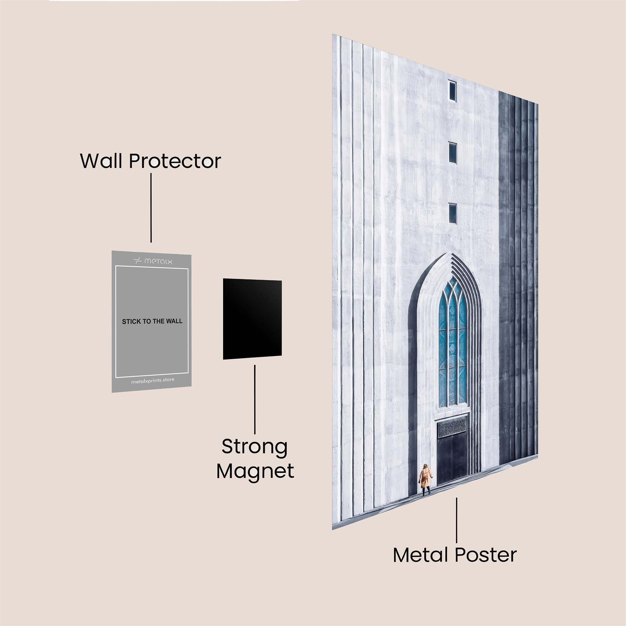 Hallgrímskirkja Majestic Safe Wall Magnetic / M