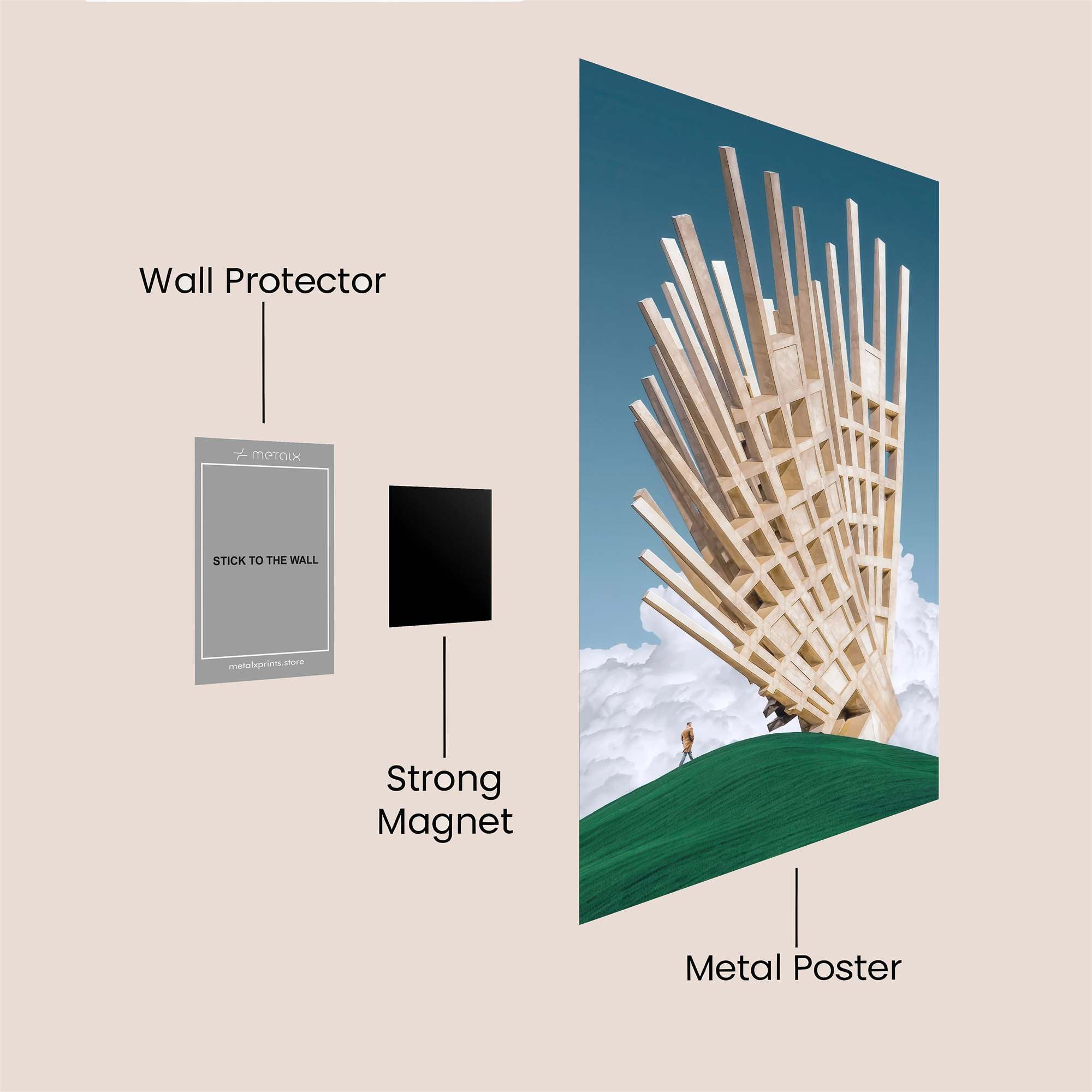 Eiffel Whimsy Safe Wall Magnetic / M