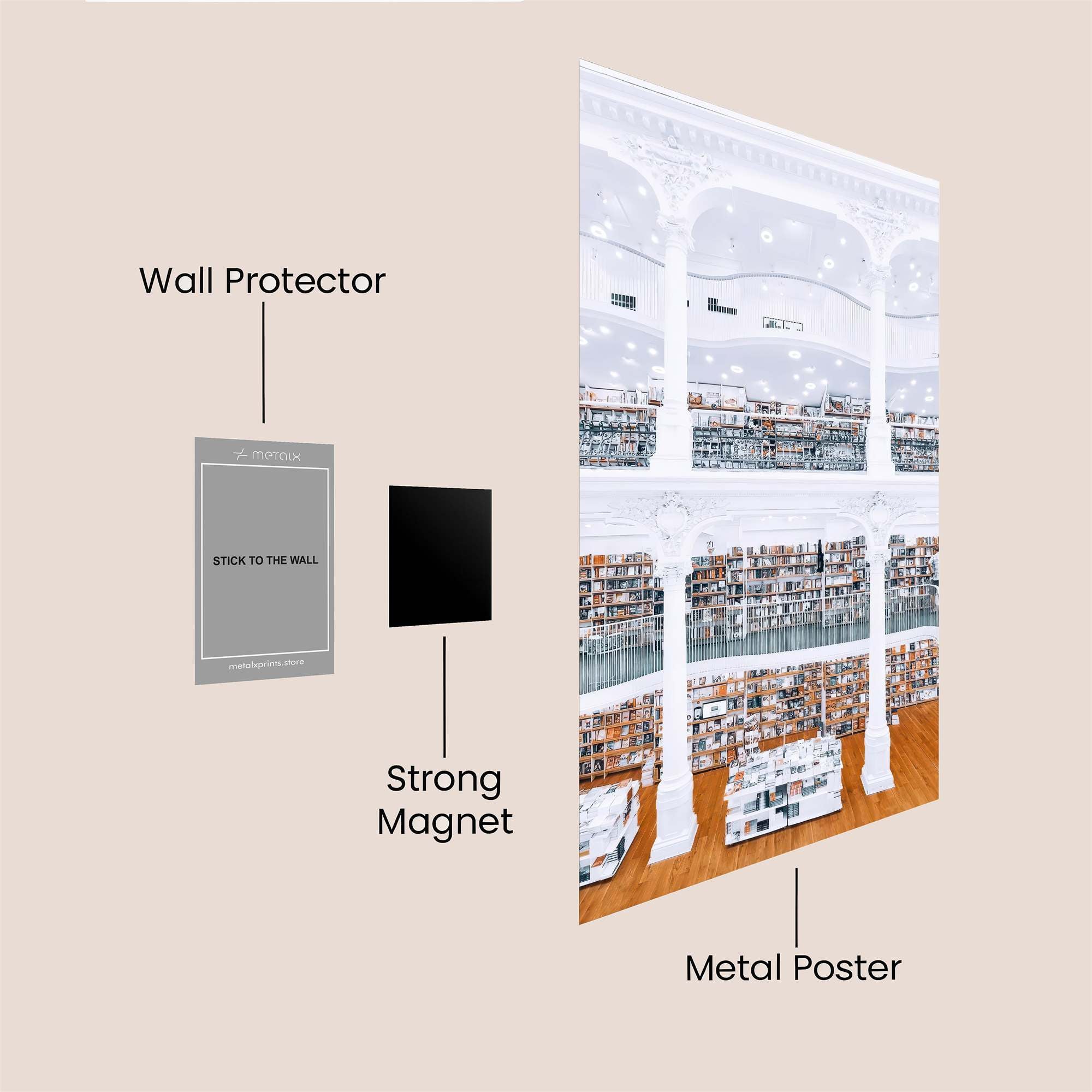 Library Serenity Safe Wall Magnetic / M