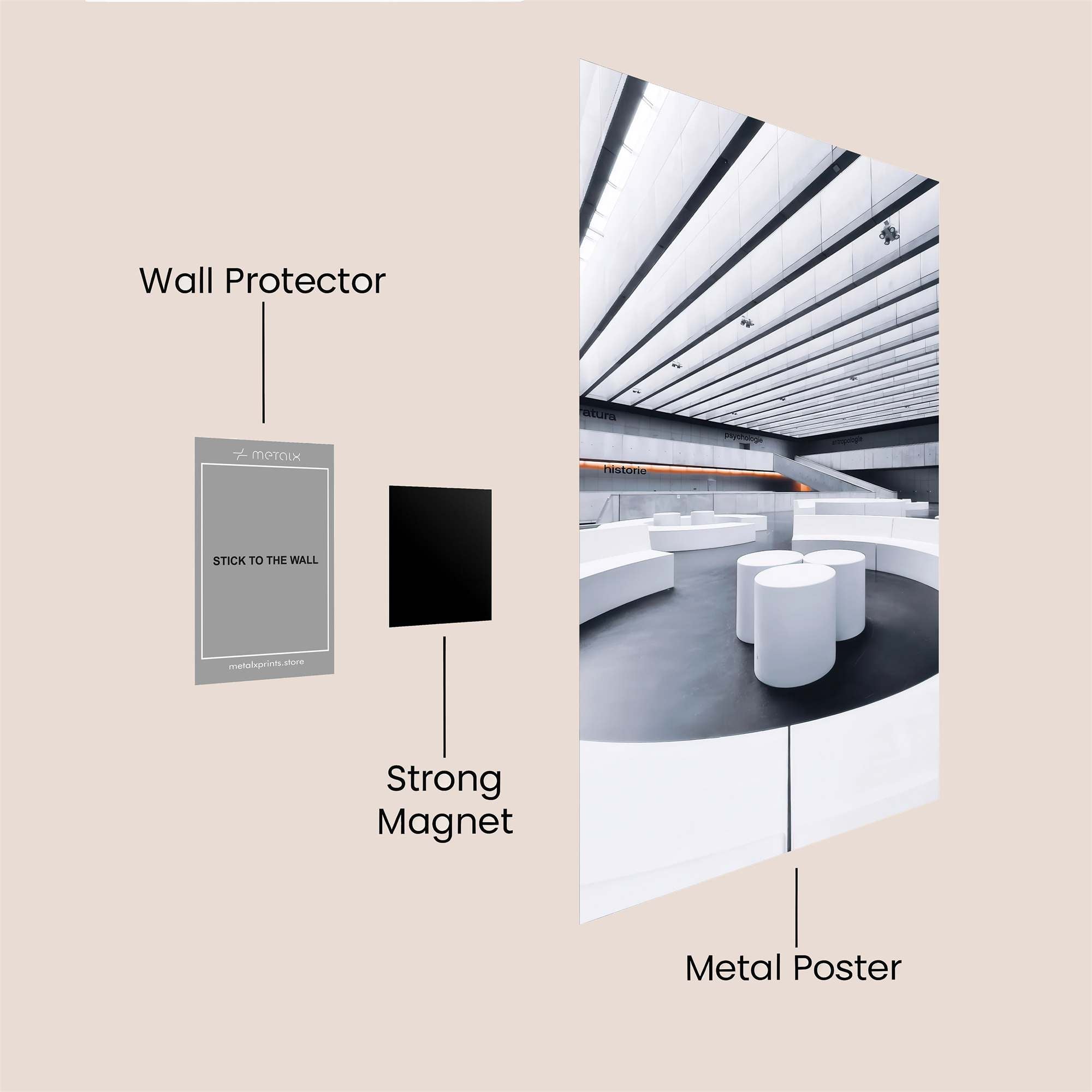 Futuristic Serenity Safe Wall Magnetic / M