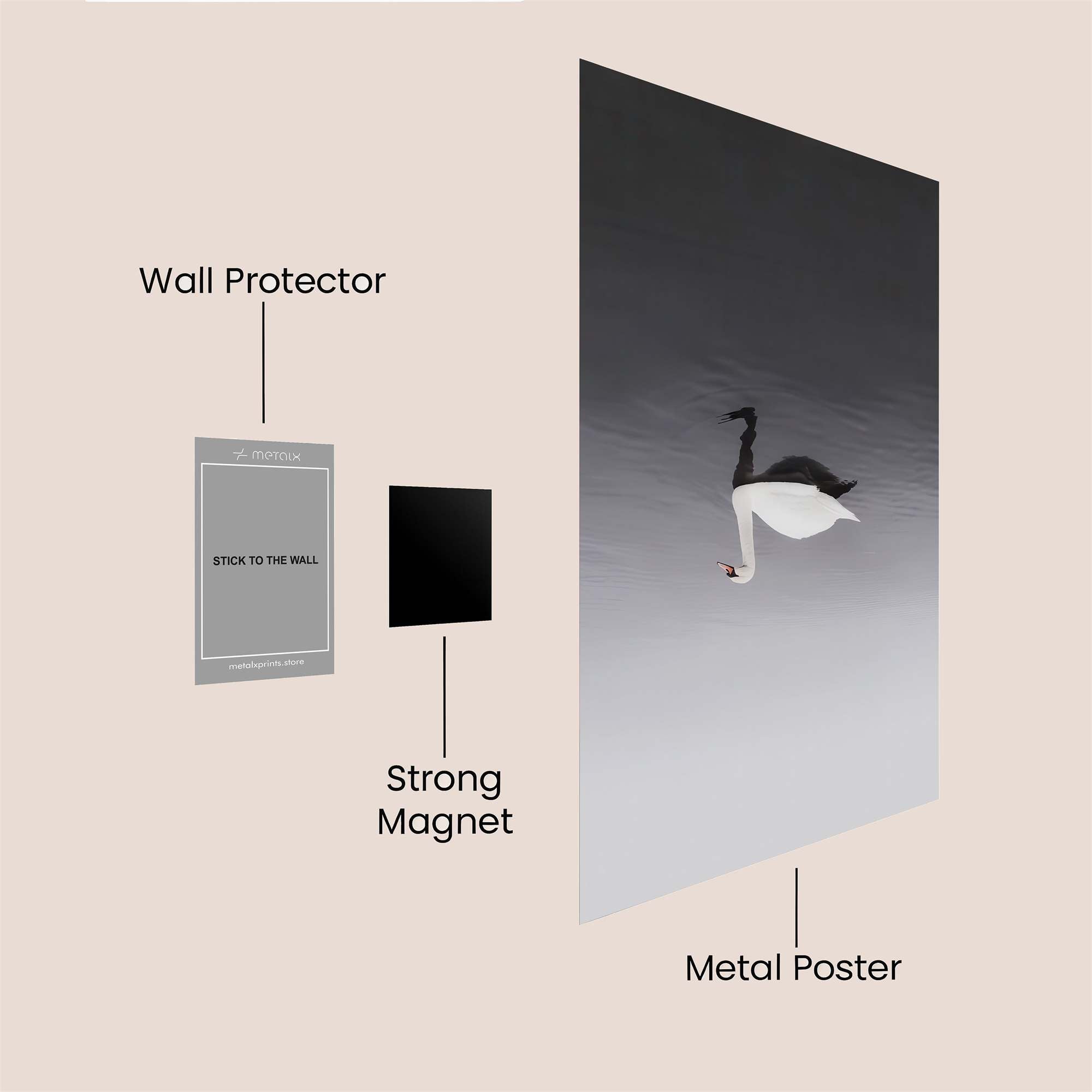 Swan Serenity Safe Wall Magnetic / M