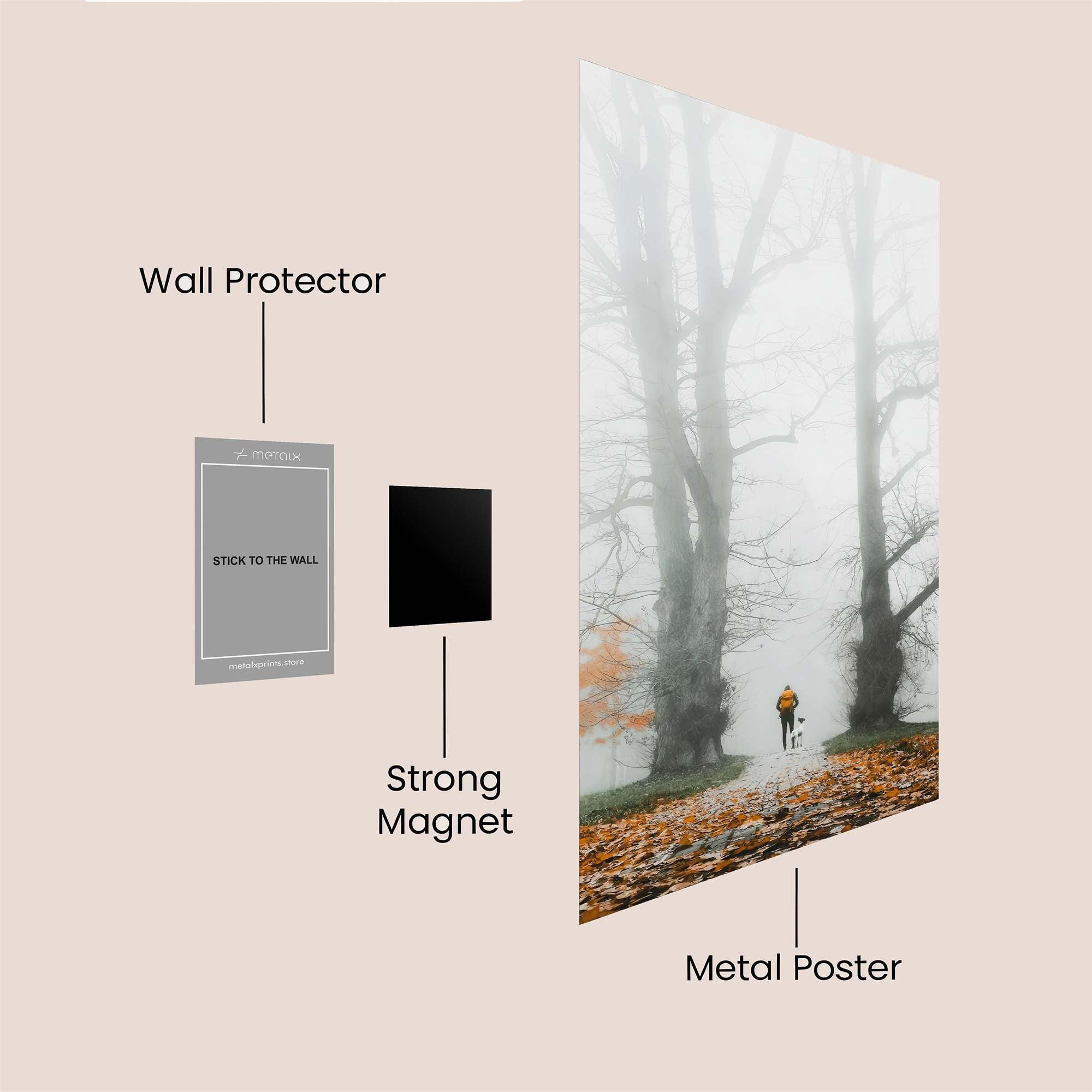 Foggy Solitude Safe Wall Magnetic / M