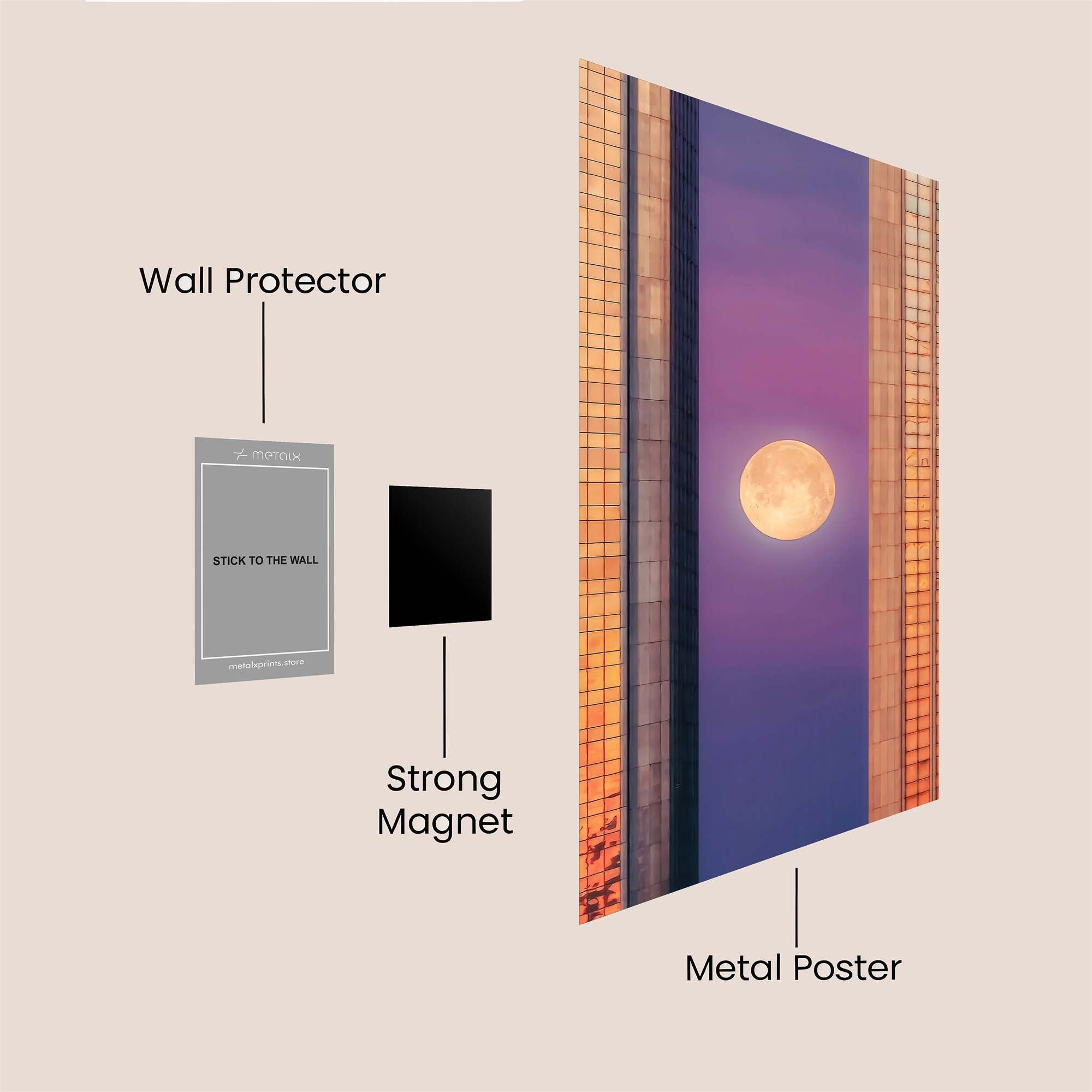 Moon Serenity Safe Wall Magnetic / M
