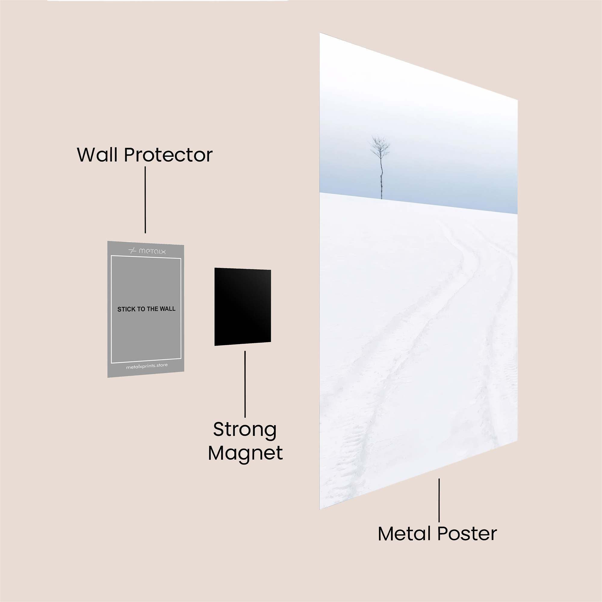 Lone Tranquil Safe Wall Magnetic / M
