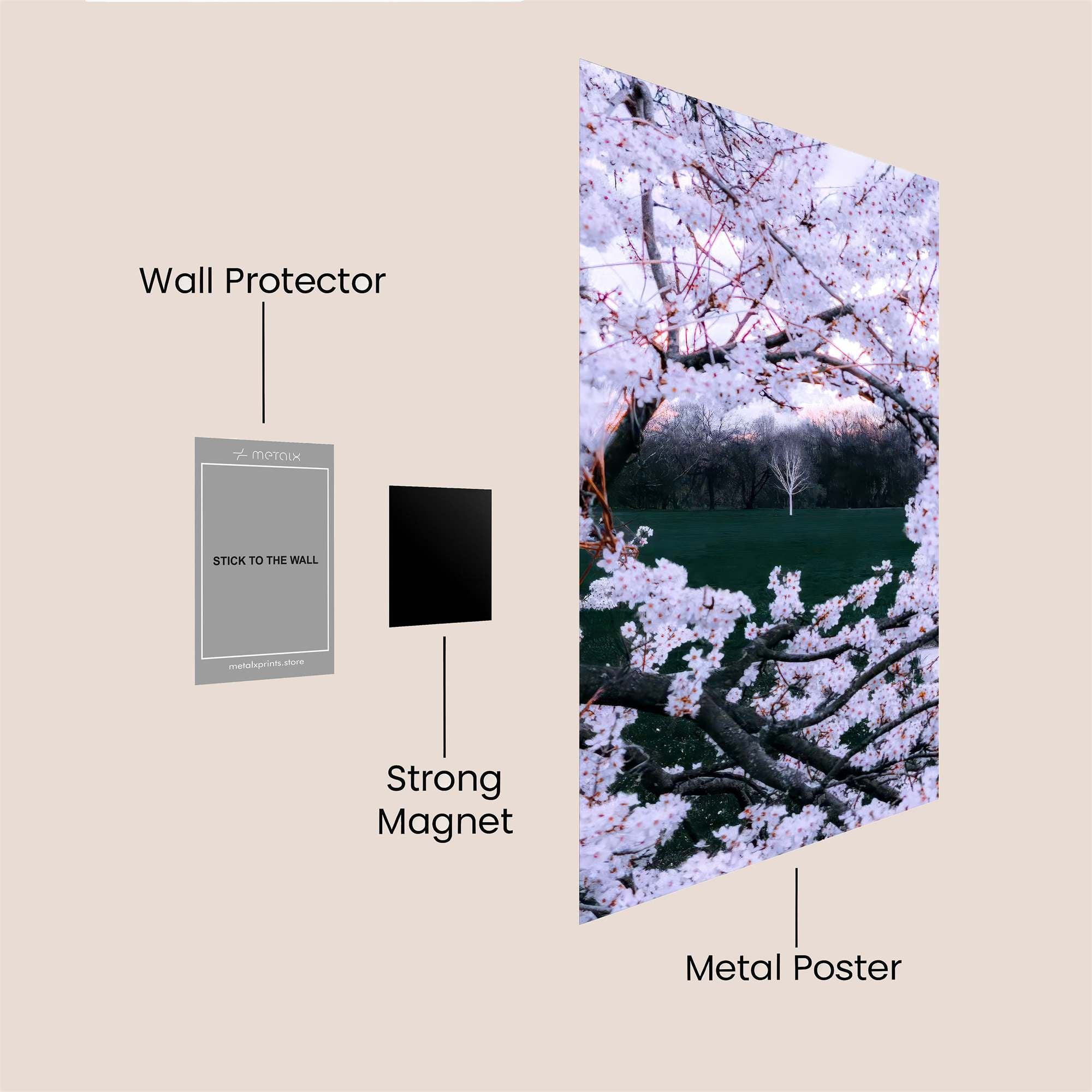 Cherry Serenity Safe Wall Magnetic / M