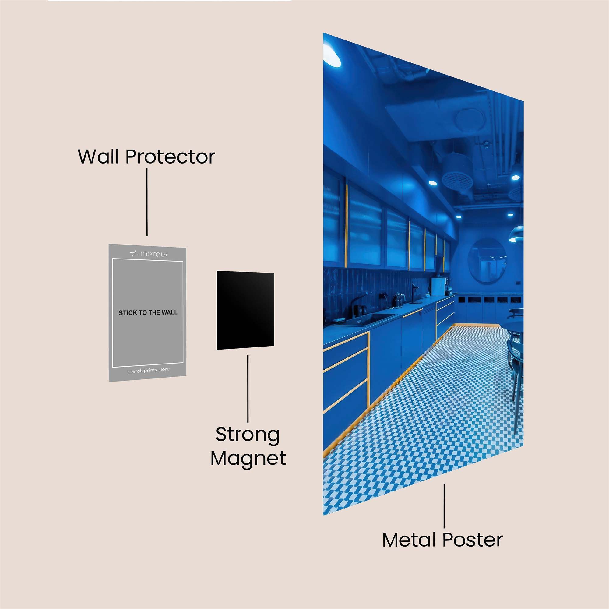 Blue Haven Safe Wall Magnetic / M