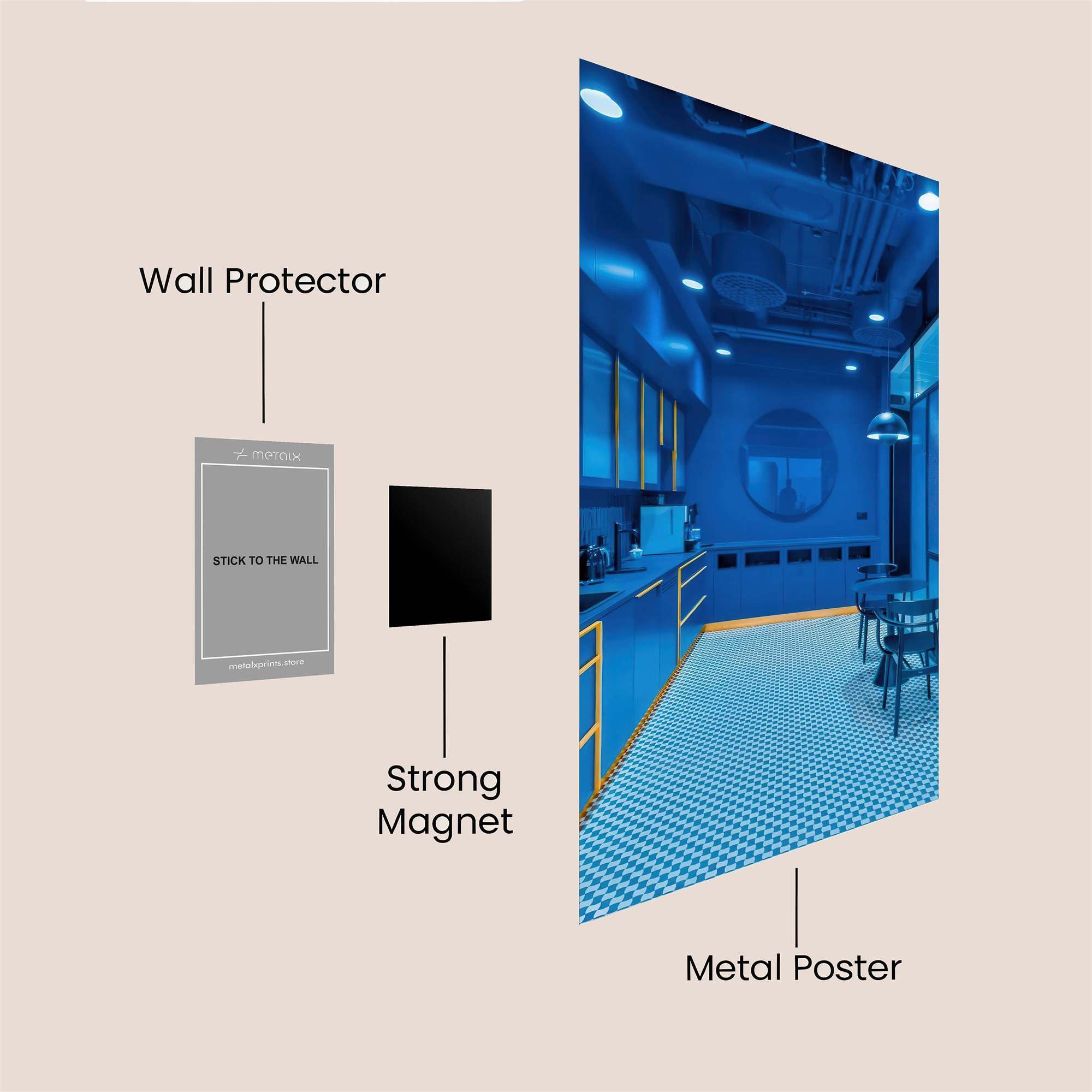 Blue Haven Safe Wall Magnetic / M