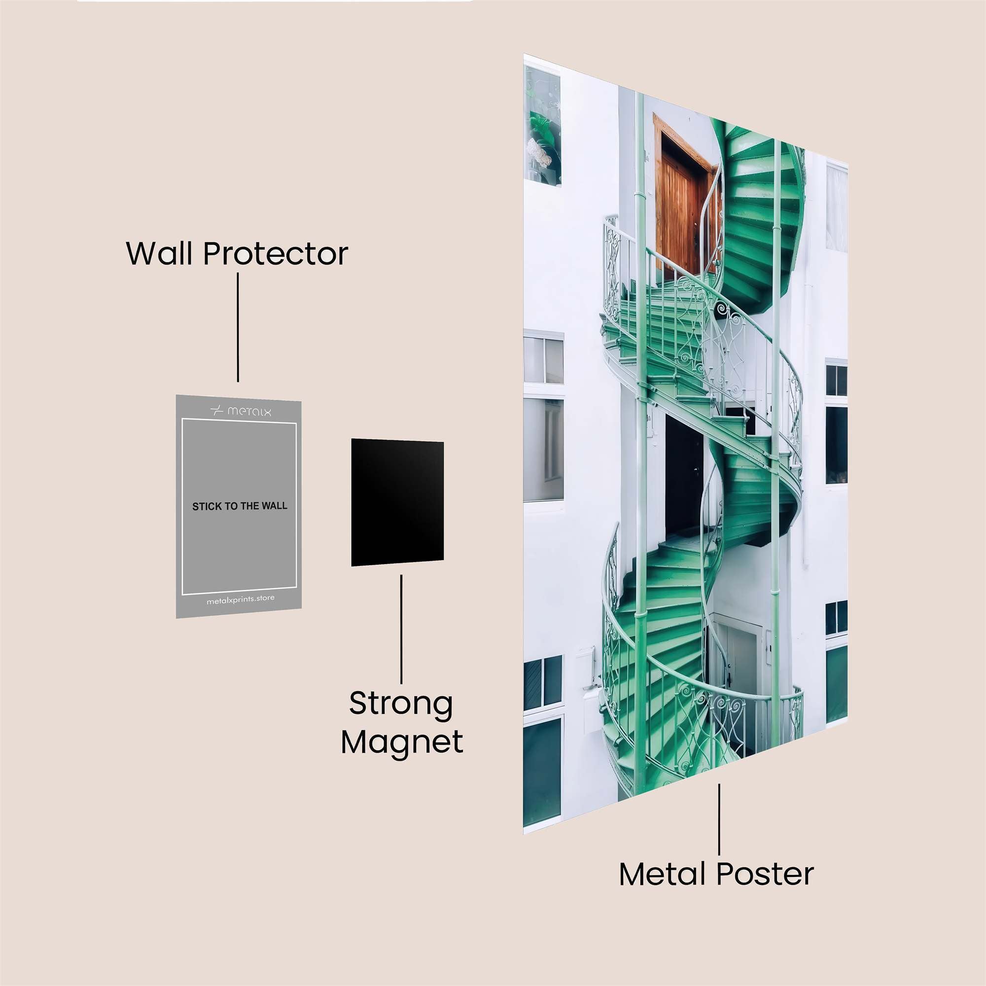 Stairway Whimsy Safe Wall Magnetic / M