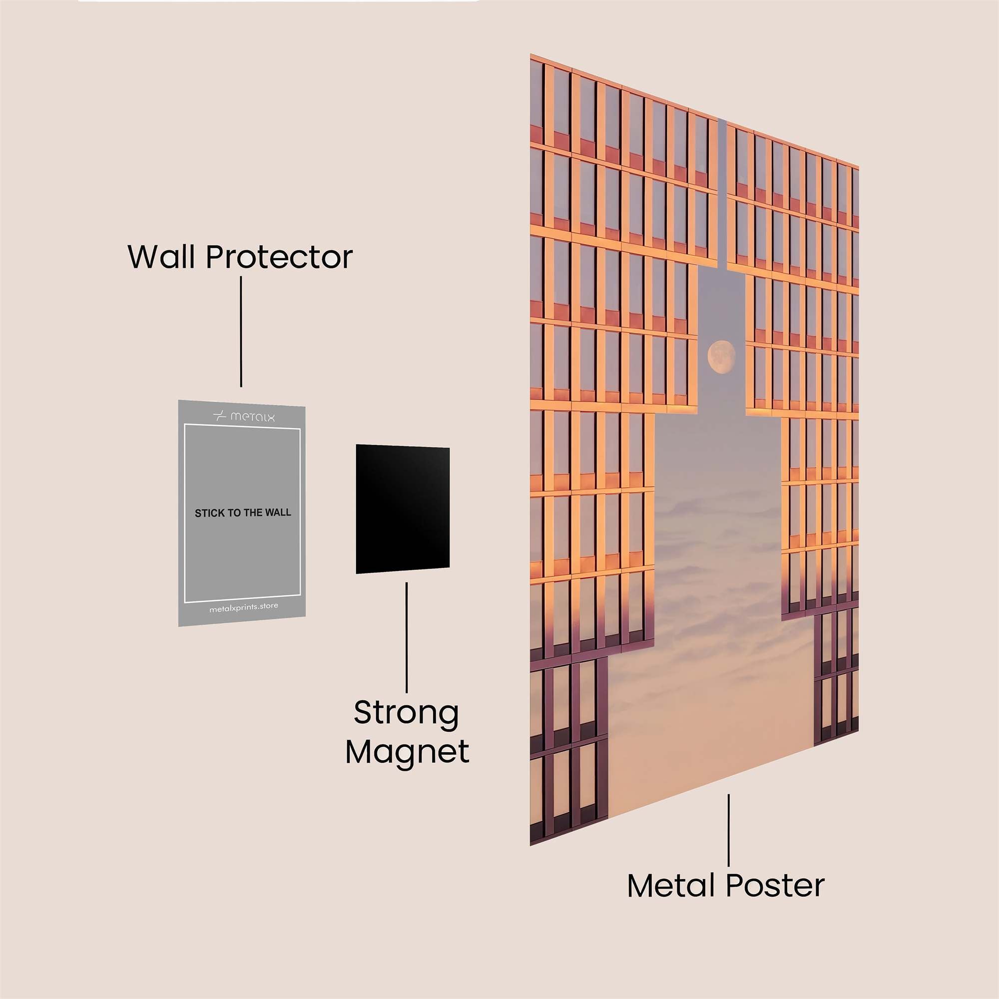 Moonlit Structure Safe Wall Magnetic / M