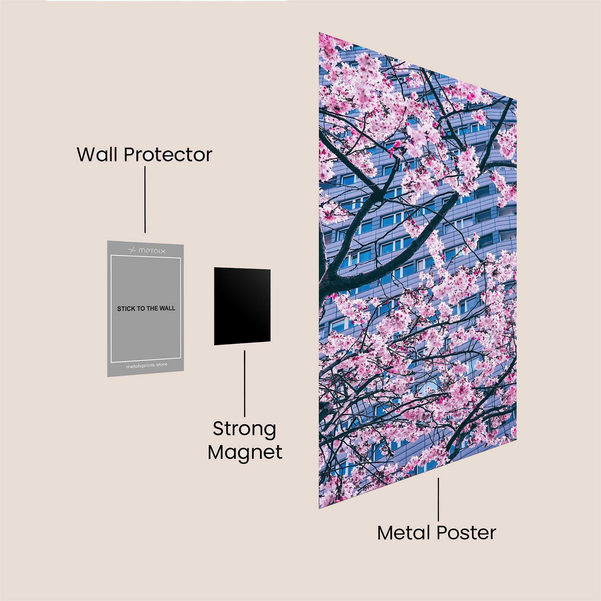 Cherry Serenity Safe Wall Magnetic / M